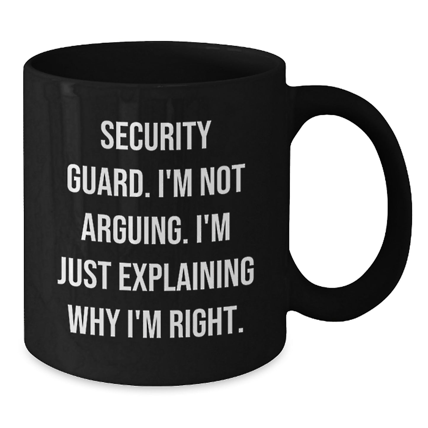 Security Guard Funny Coffee Mug, Gifts for Security Guard Men, Security Guard Birthday Unique Gifts, Funny Quote Coffee Mug, Gifts from Friends, Black Ceramic Coffee Mug - Additional