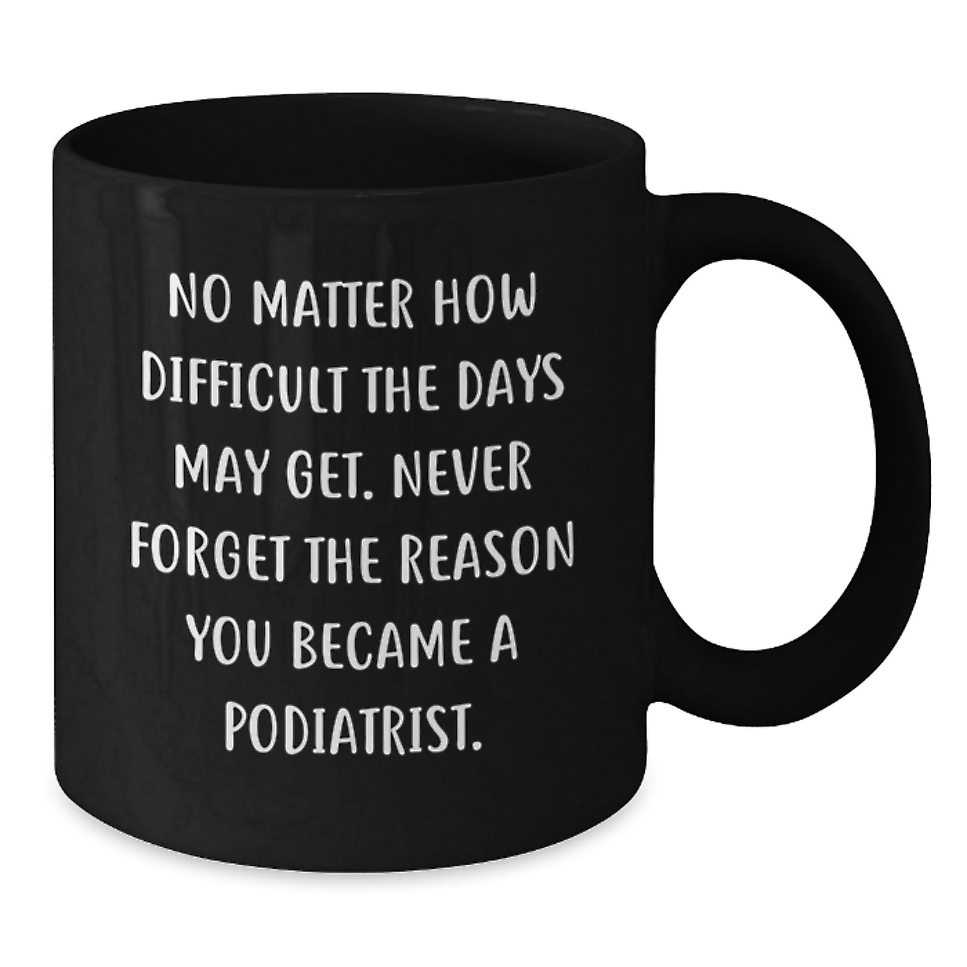 Gifts from Friends and Family for Podiatrist Graduation Unique Black Coffee Mugs with Inspirational Quote, Never Forget the Reason You Became a Podiatrist - Additional