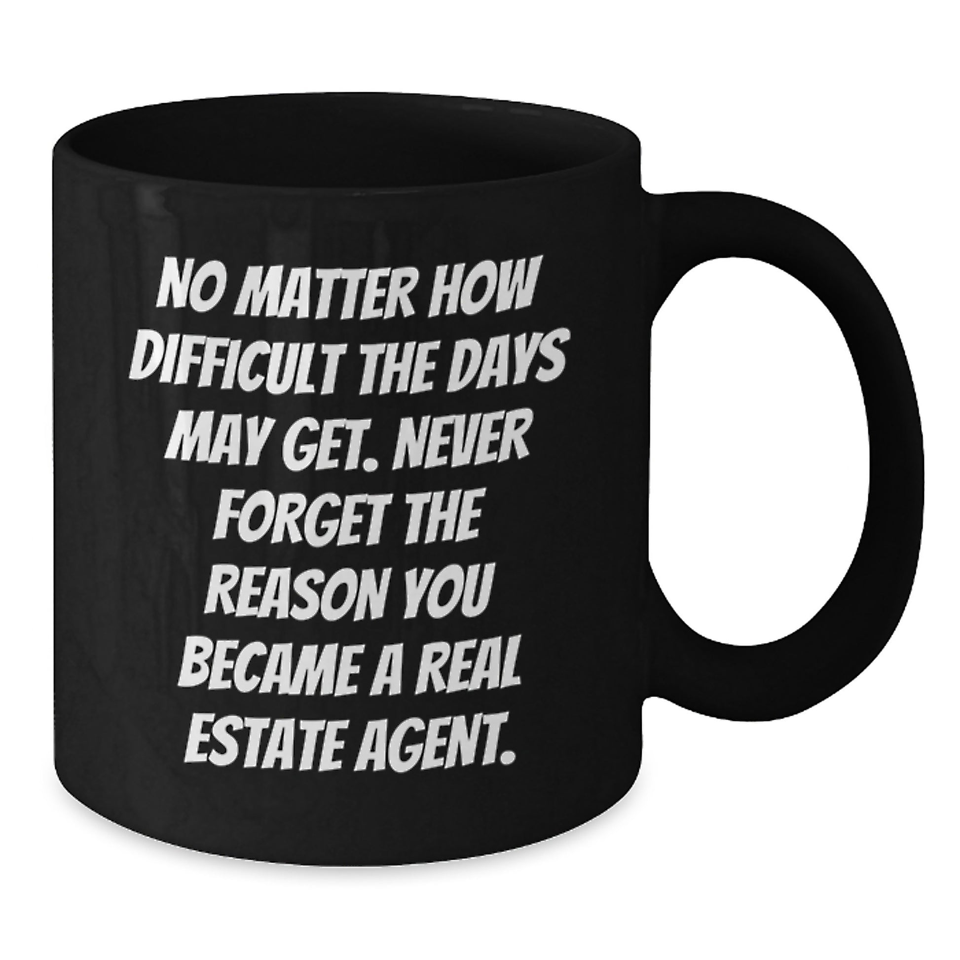 Real Estate Agent Gifts from Friends Unique Inspirational Ceramic Black Coffee Mug for Graduation - Additional