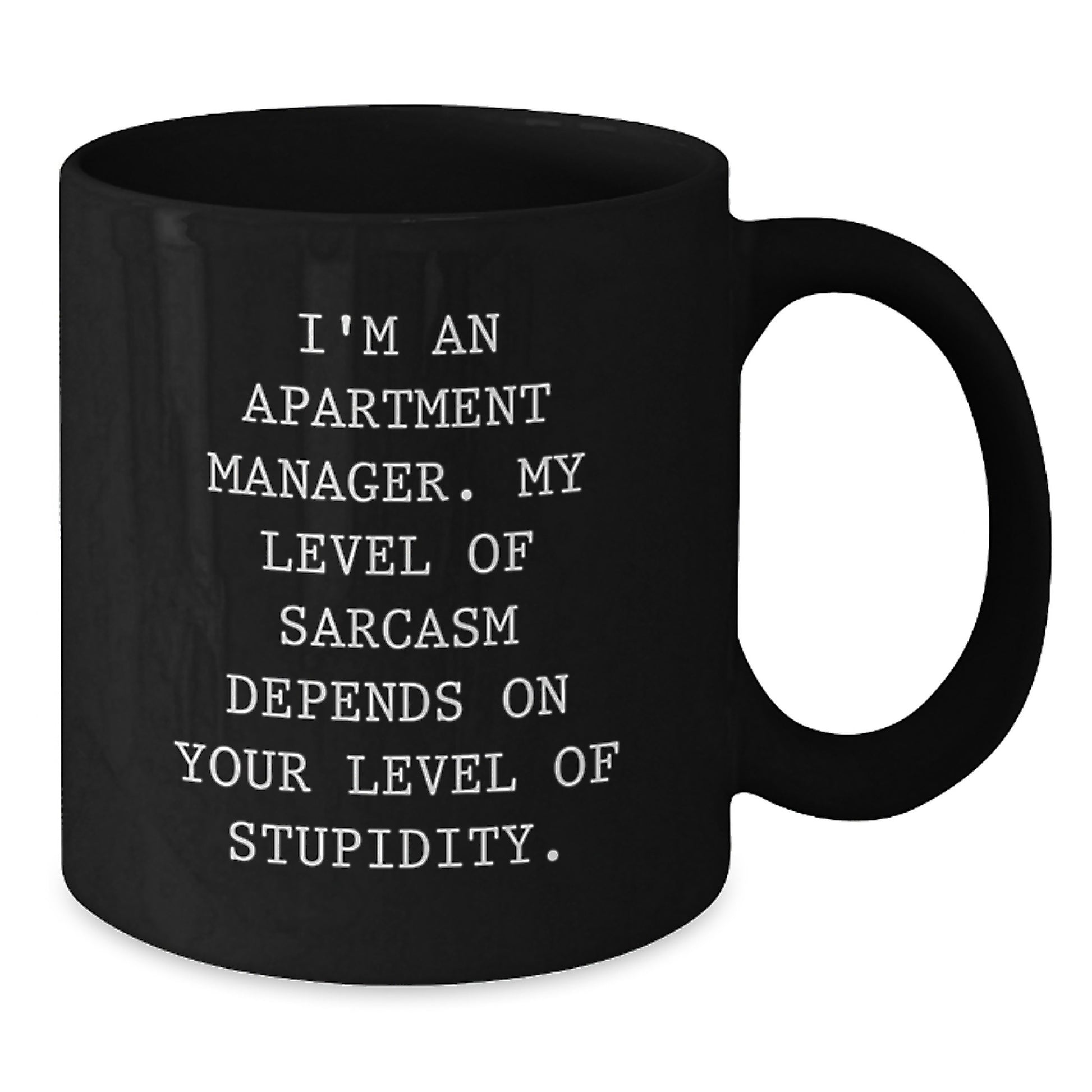 Funny Apartment Manager Gifts, Black Coffee Mug for Graduation, Gifts from Friends for Apartment Manager with Sarcasm Quote - Additional