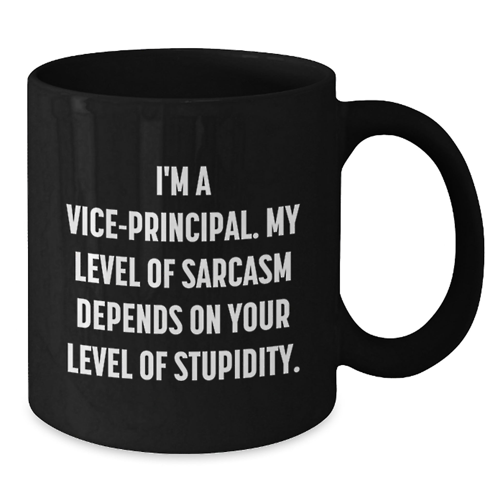 Gifts from Friends for Vice-principal, Funny Sarcasm Mug, Black Coffee Mug Graduation Unique Gift - Additional