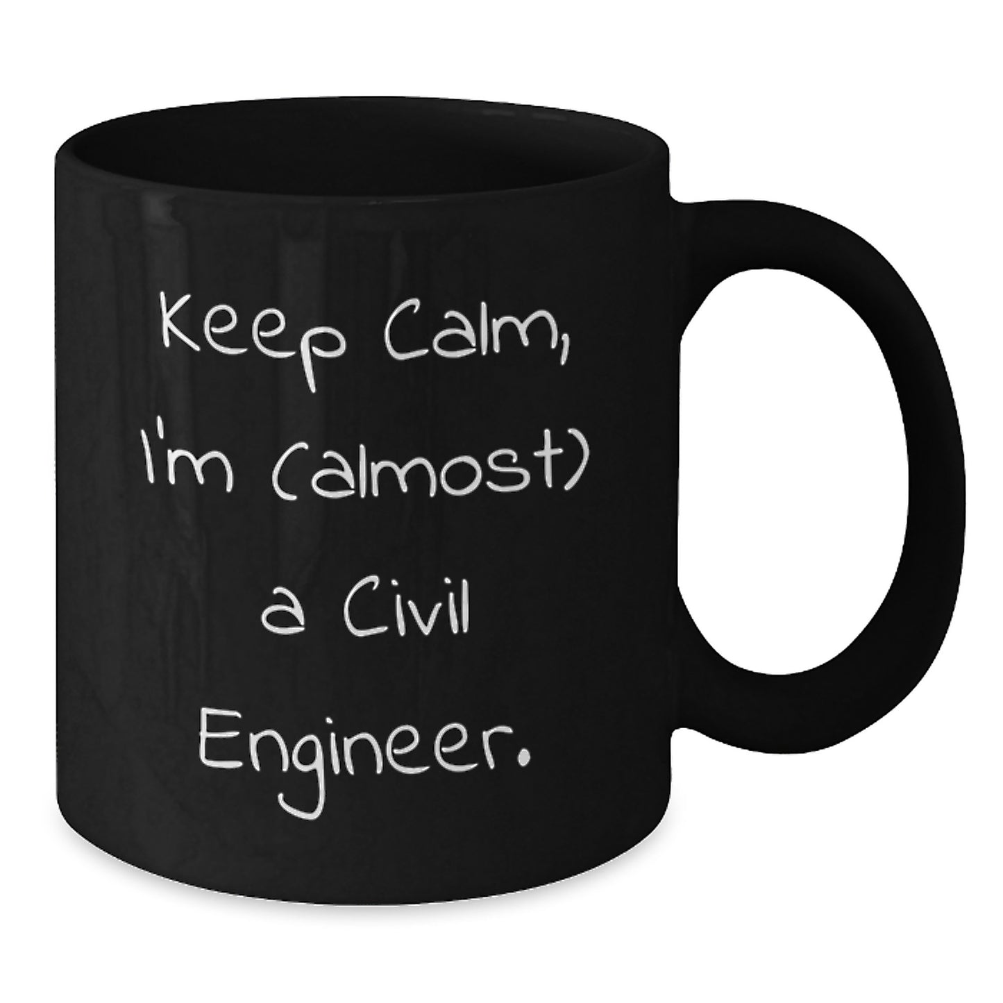 Civil Engineer Gifts for Him, Funny Black Coffee Mug for Birthday Unique Gifts from Friends to Civil Engineer Friends - Additional