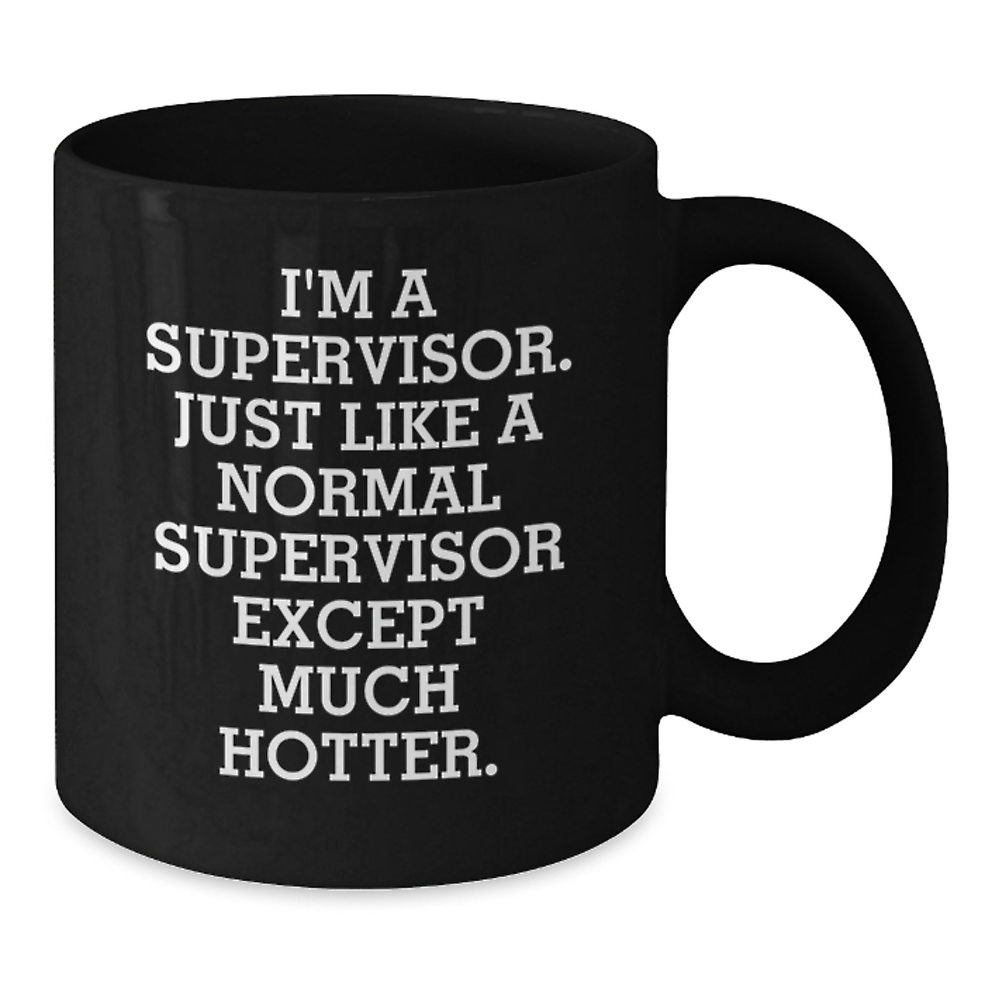 Birthday Gift for Her Supervisor Black Premium Deluxe Mug Present - Additional