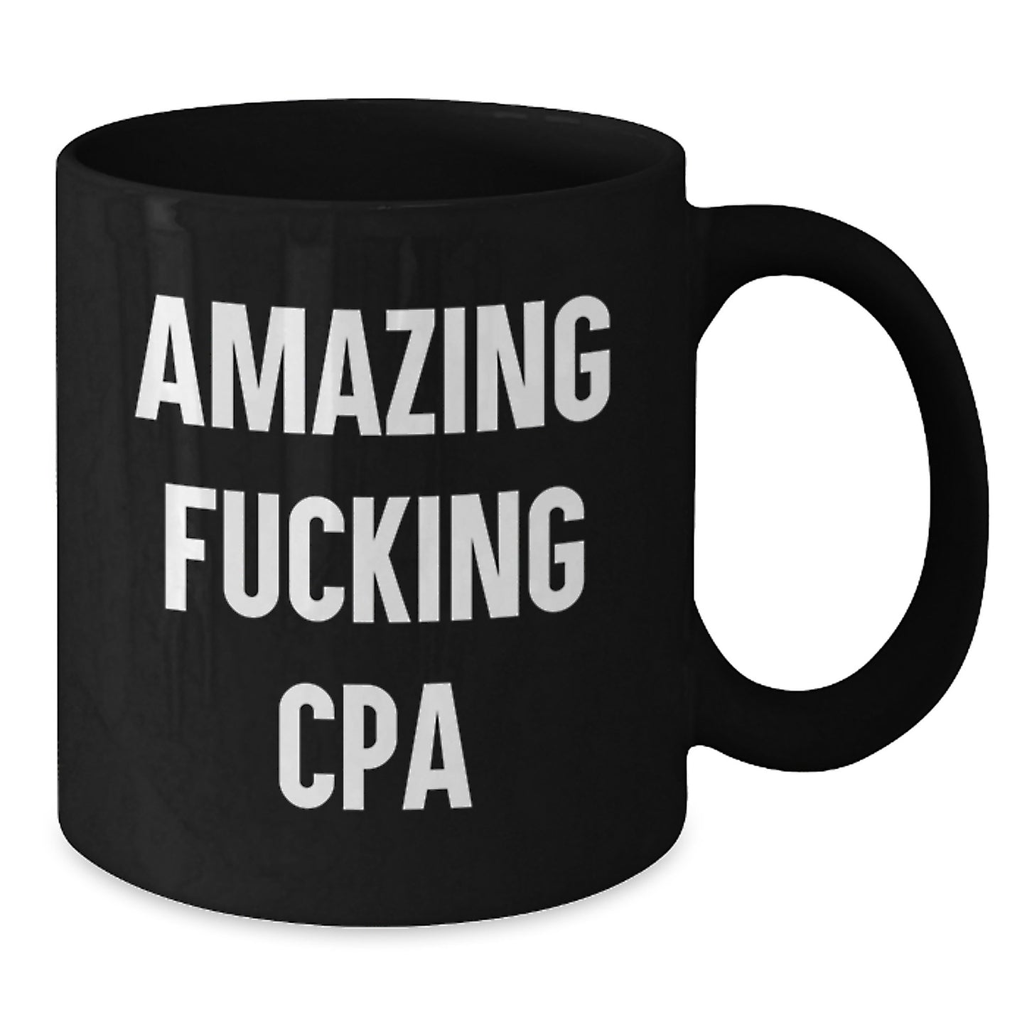 Funny CPA Gifts for Men, Inspirational Black Coffee Mug for Graduation, 'Amazing F--king Cpa' Quote, Gifts from Friends for CPA Students - Additional