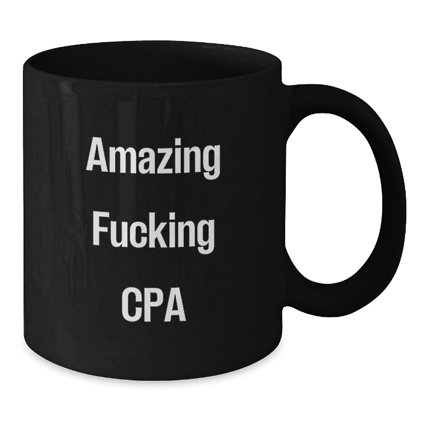 Funny CPA Gifts for Graduation, Unique Black Coffee Mugs with 'Amazing F--king Cpa' Quote, Gifts from Friends and Family for CPA - Additional