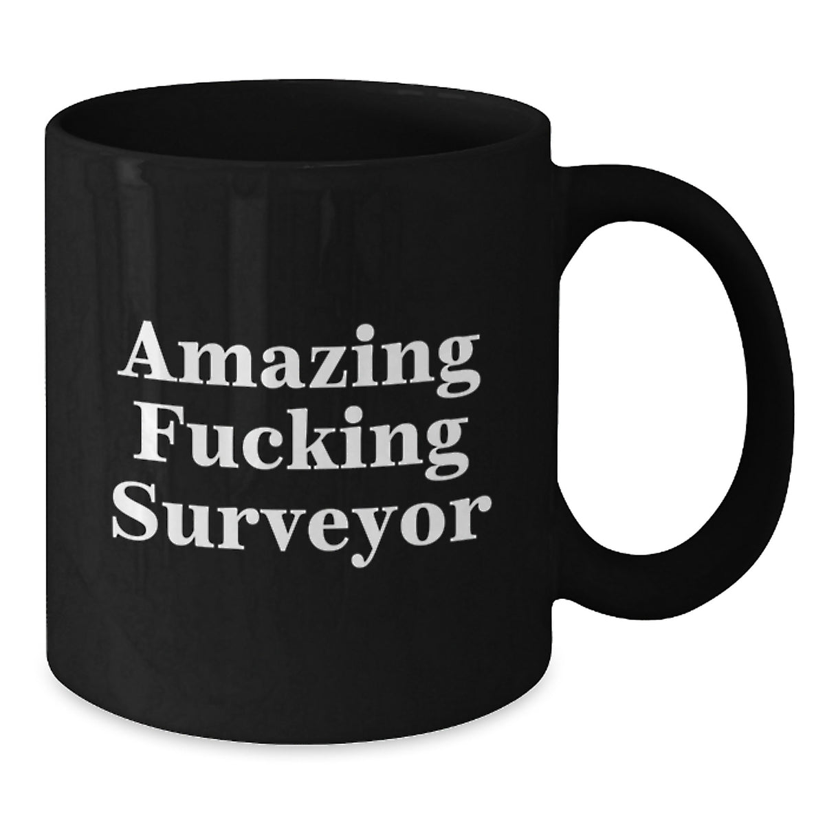 Funny Surveyor Gifts for Men, Unique Birthday Unique Gifts from Friends to Surveyor, Amazing F--king Surveyor Black Coffee Mug, Funny Surveyor - Additional