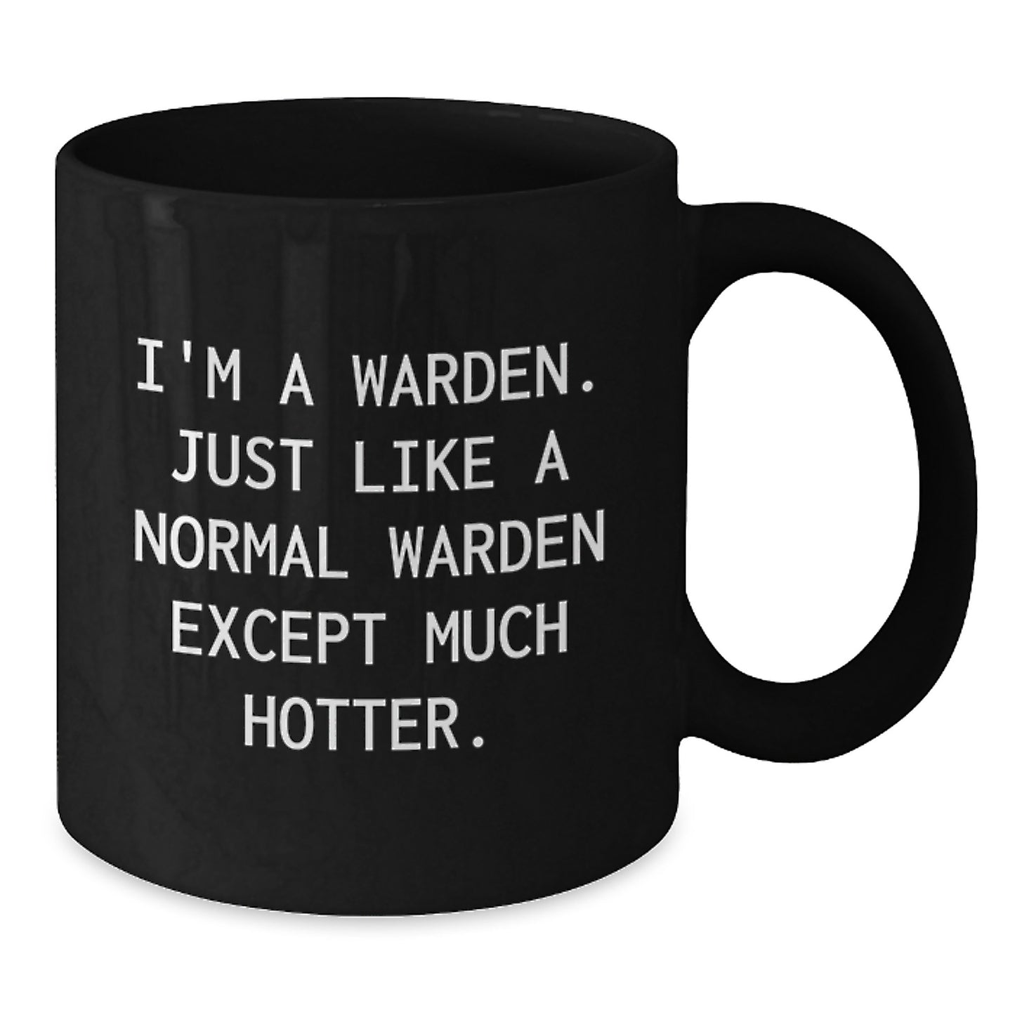Funny Warden Gifts for Dad - Black Coffee Mug - Father's Day Unique Gift Ideas from Men - Additional