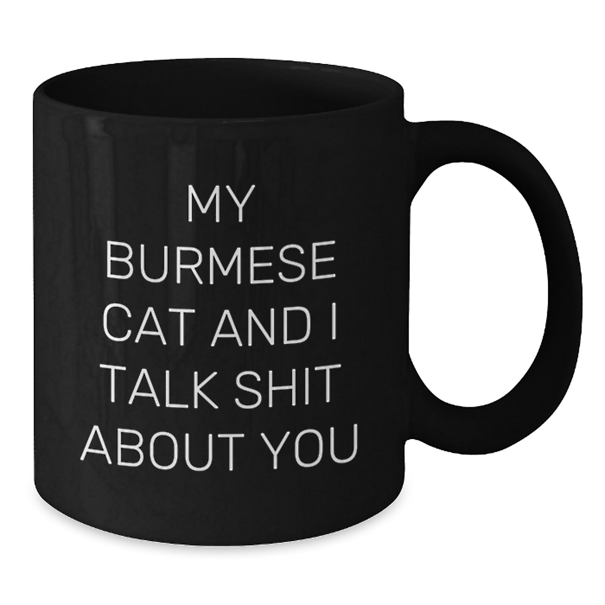 Birthday Gift Burmese Cat Black Coffee Mug Present for Her - Additional