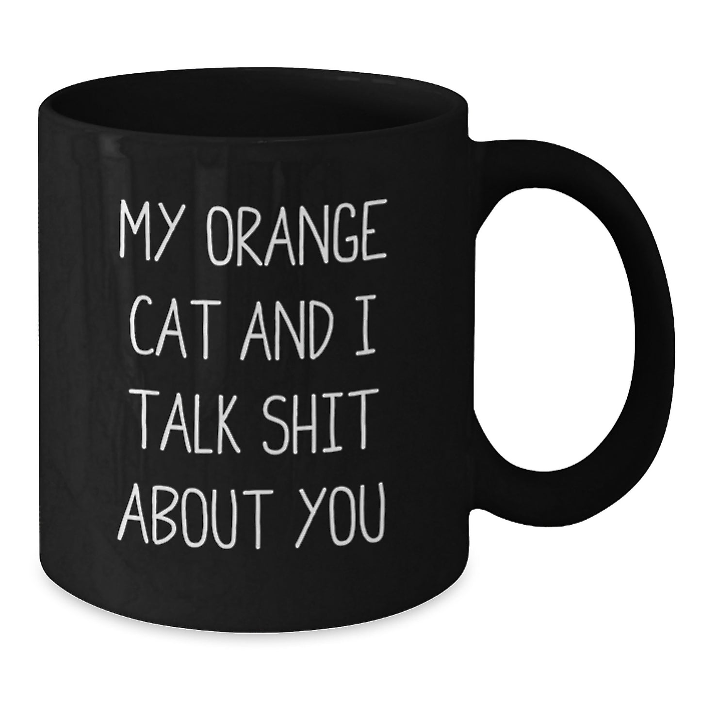 Funny Orange Cat Black Coffee Mug Gifts from Dad for Orange Cat Lover, Unique Father's Day Unique Gifts for Friends and Family - Additional