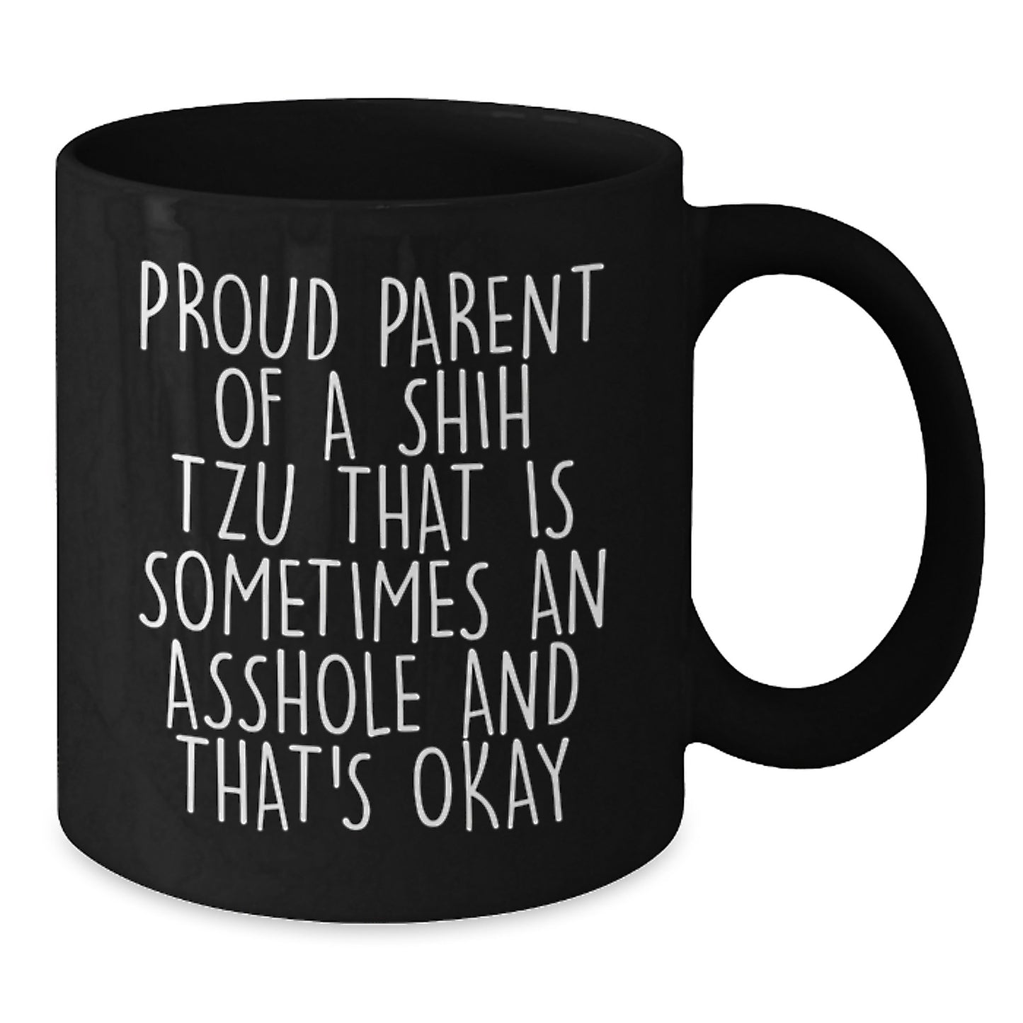 Funny Shih Tzu Dog Gifts for Men, Shih Tzu Dad, Black Coffee Mug from Son, Daughter, Friend or Family Members on Father's Day - Additional
