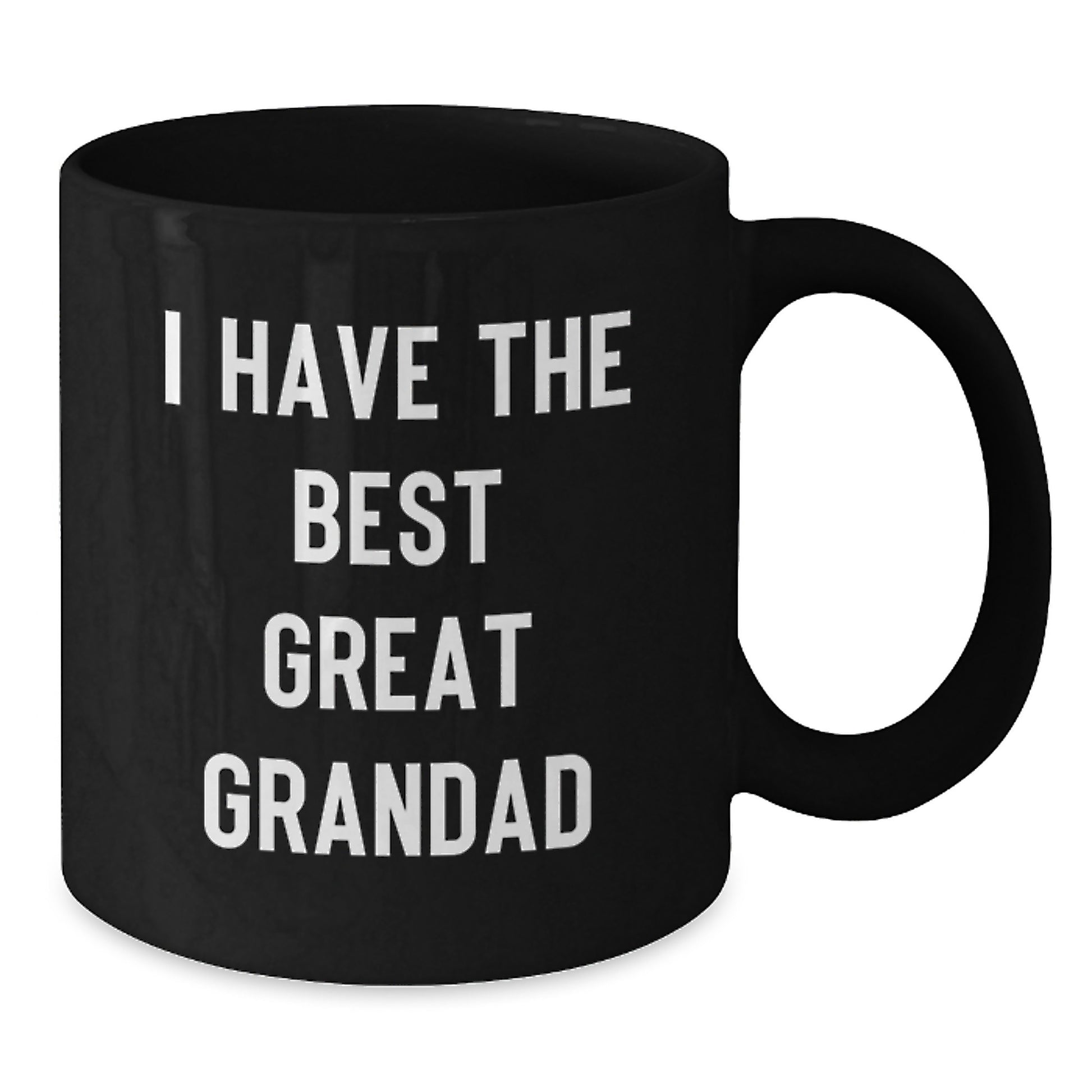 Funny Grandad Gifts from Family, Inspirational Black Coffee Mug 'I Have The Best Great Grandad', Graduation Unique Gifts for Grandad - Additional