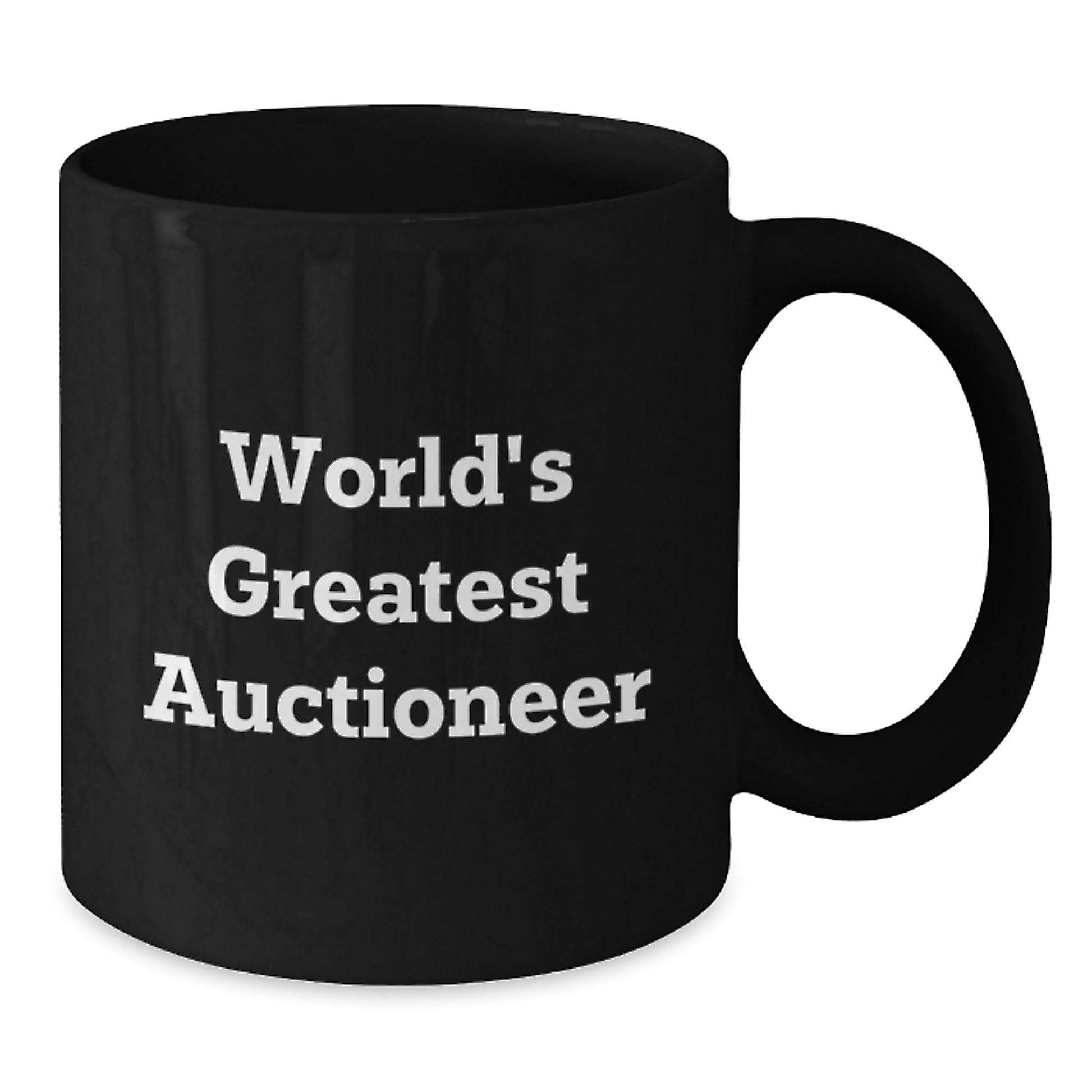Auctioneer Keepsake Black Coffee Mug for Him Birthday Gift Greatest - Additional