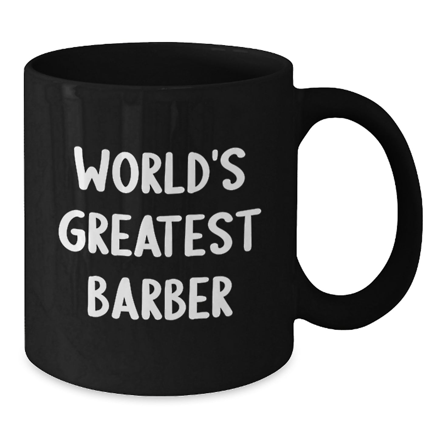 Funny Barber Gifts for Men - World's Greatest Barber Black Coffee Mug, Perfect for Fathers Day - Additional
