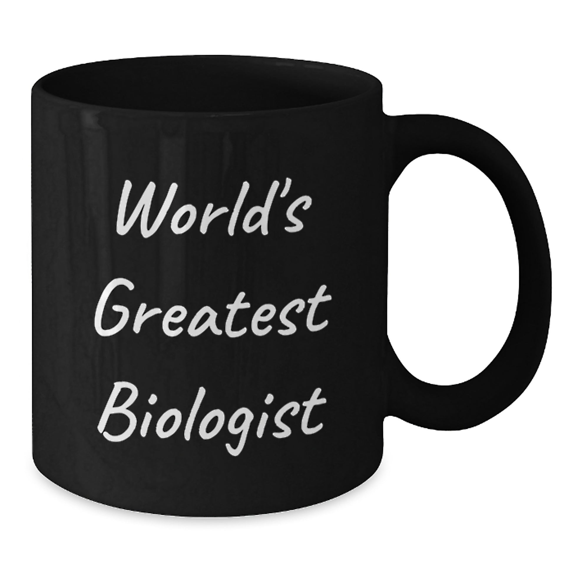 Birthday Gift for Her Biologist Black Coffee Mug World's Greatest - Additional