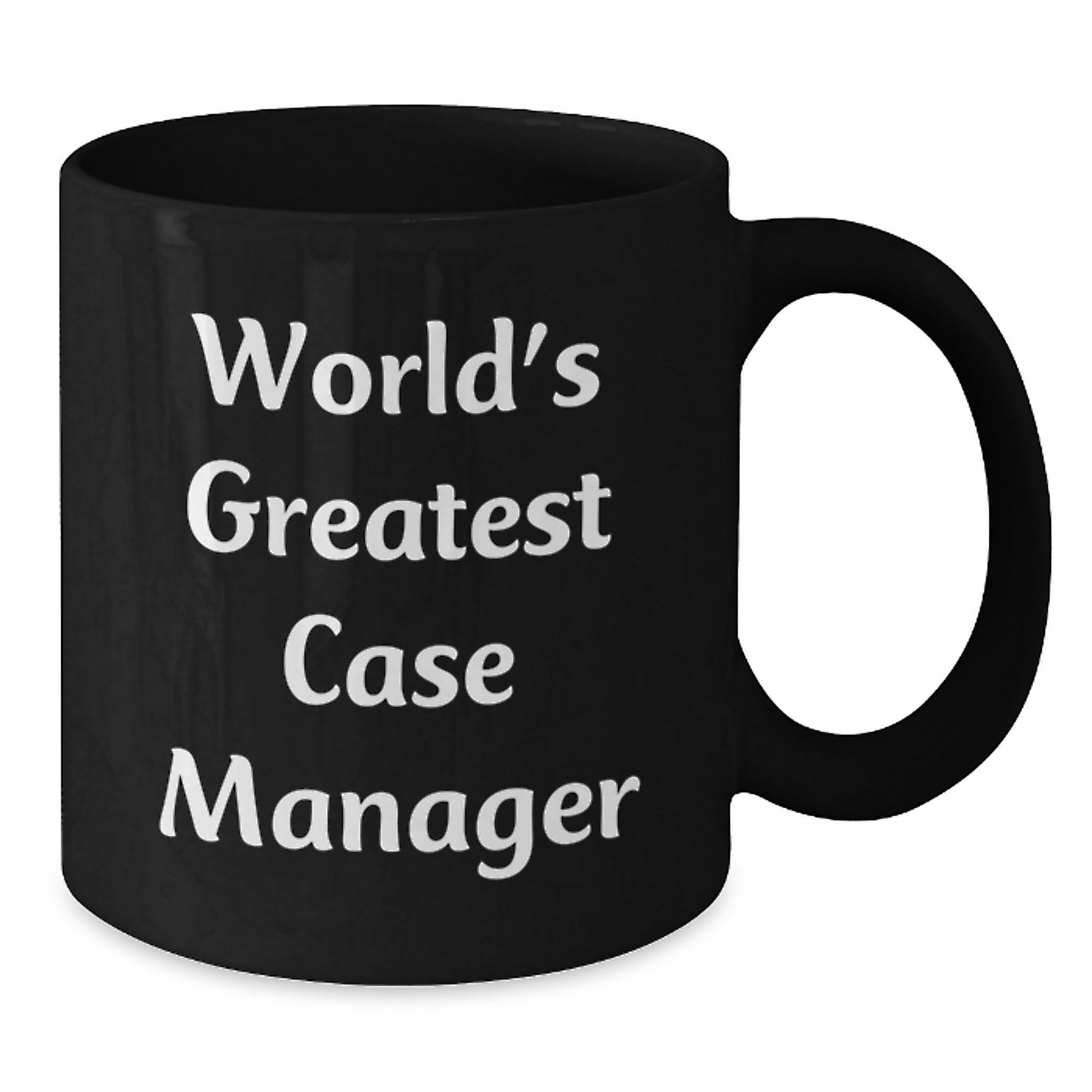 Funny Gifts from Case Managers for Friends, World's Greatest Inspirational Quote, Black Coffee Mug, Graduation Unique Gifts for Men - Additional