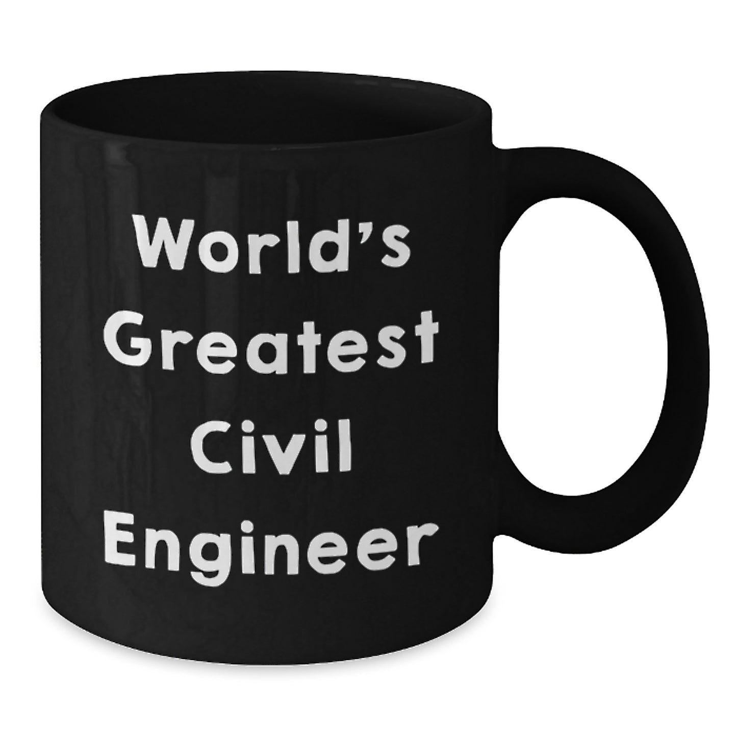 Funny World's Greatest Civil Engineer Black Coffee Mug Gifts for Civil Engineers from Mom - Additional