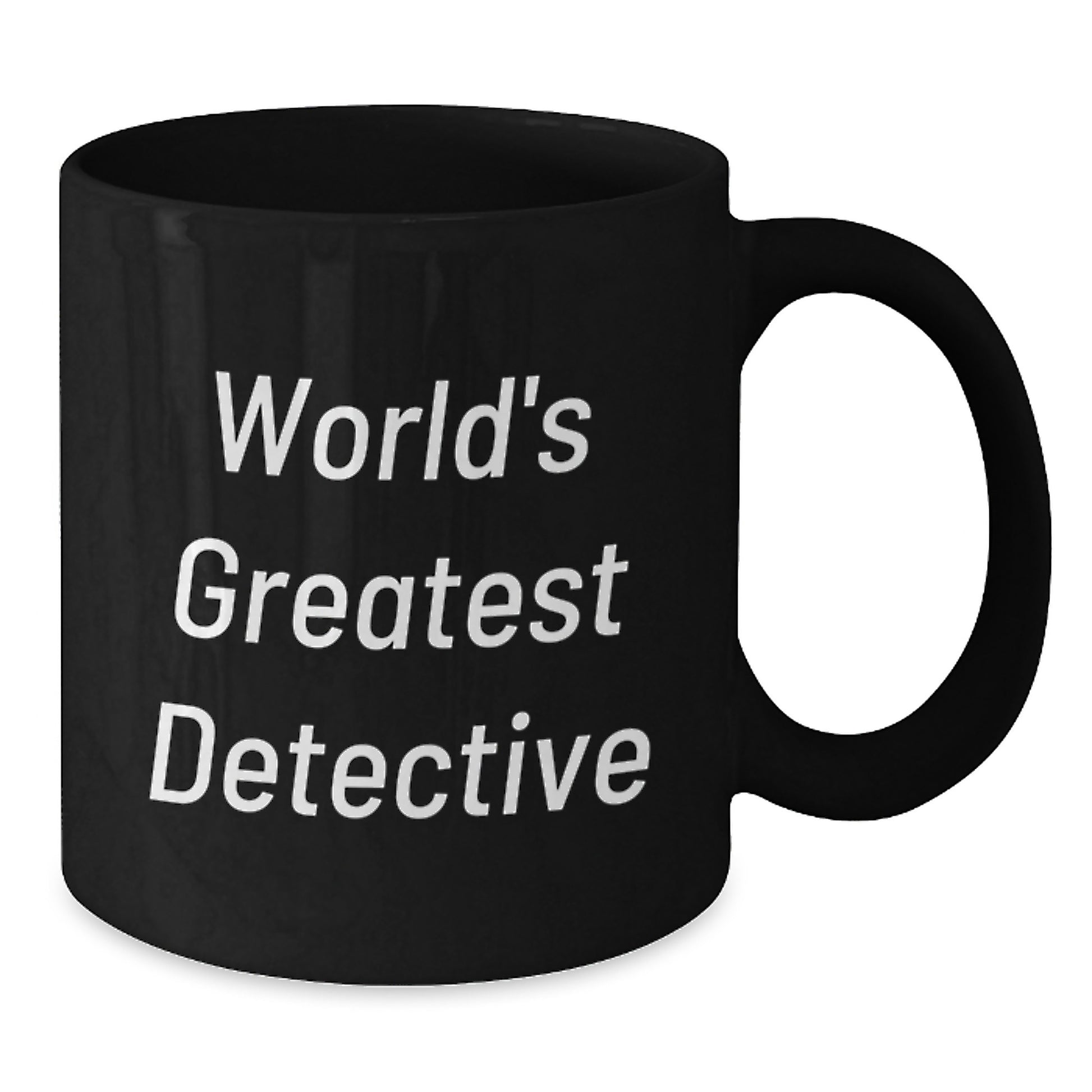 Funny World's Greatest Detective Gifts for Men, Black Coffee Mug, Graduation Unique Gifts from Women to Detective - Additional