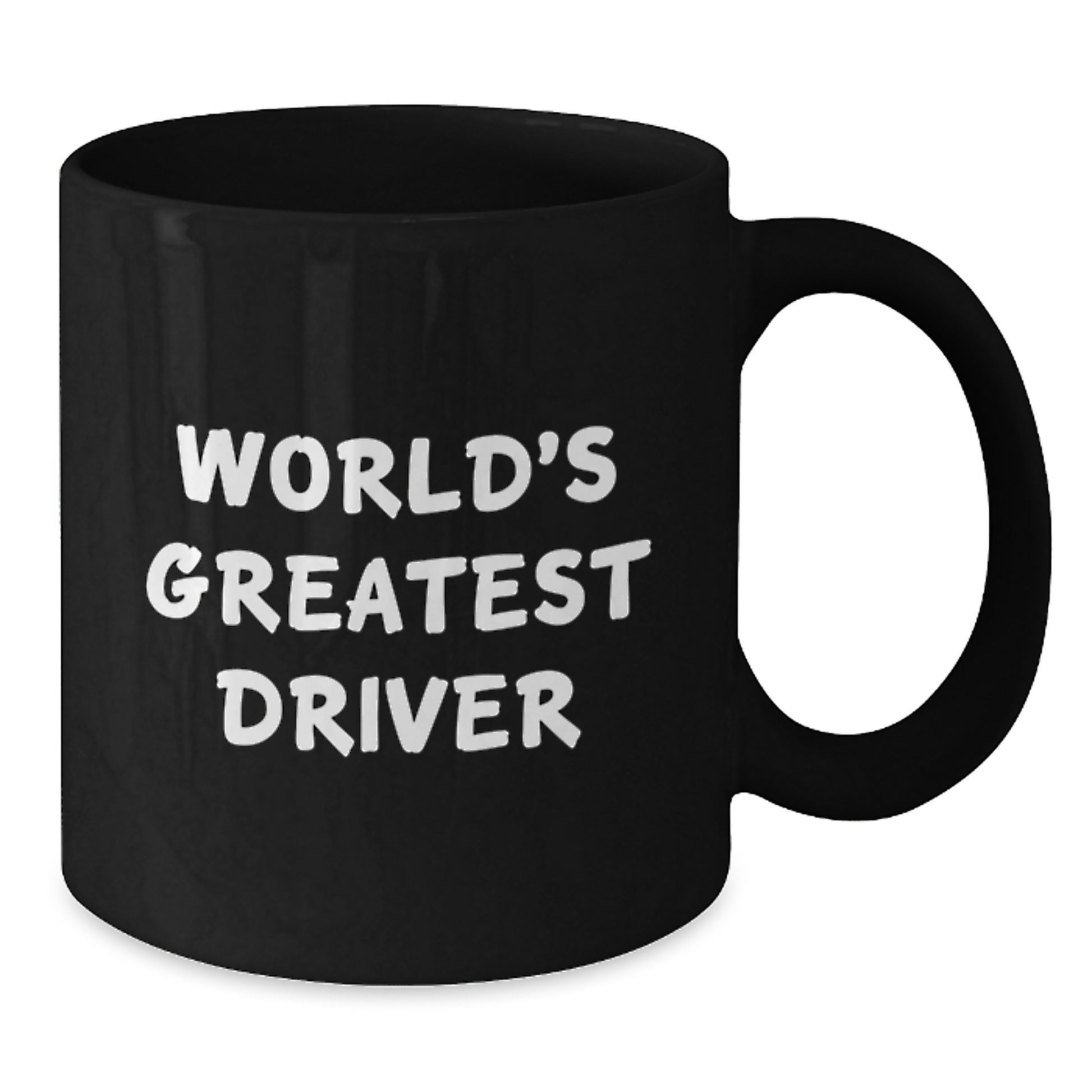 Funny Driver Gifts for Men - 'World's Greatest Driver' Black Coffee Mug for Graduation Unique Gifts from Family to Driver - Additional