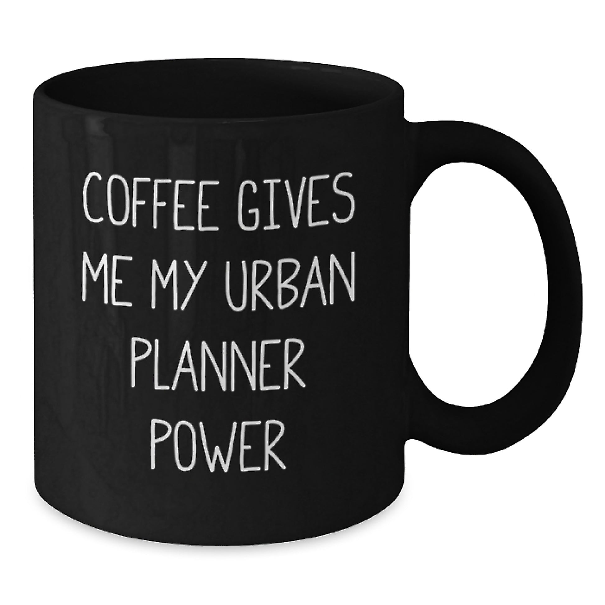 Funny Urban Planner Gifts, Black Coffee Mug for Graduation, 'Coffee Gives Me My Urban Planner Power' - Gifts from Friends, Family, Coworkers to Urban Planner Men, Women - Additional