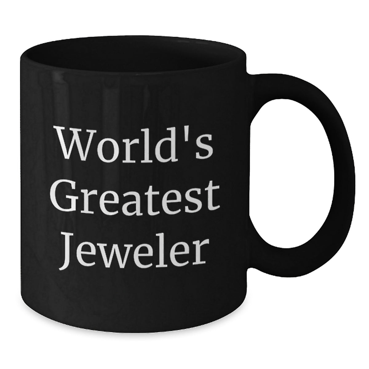 Christmas Gift for Her Present World's Greatest Jeweler Black Coffee Mug - Additional