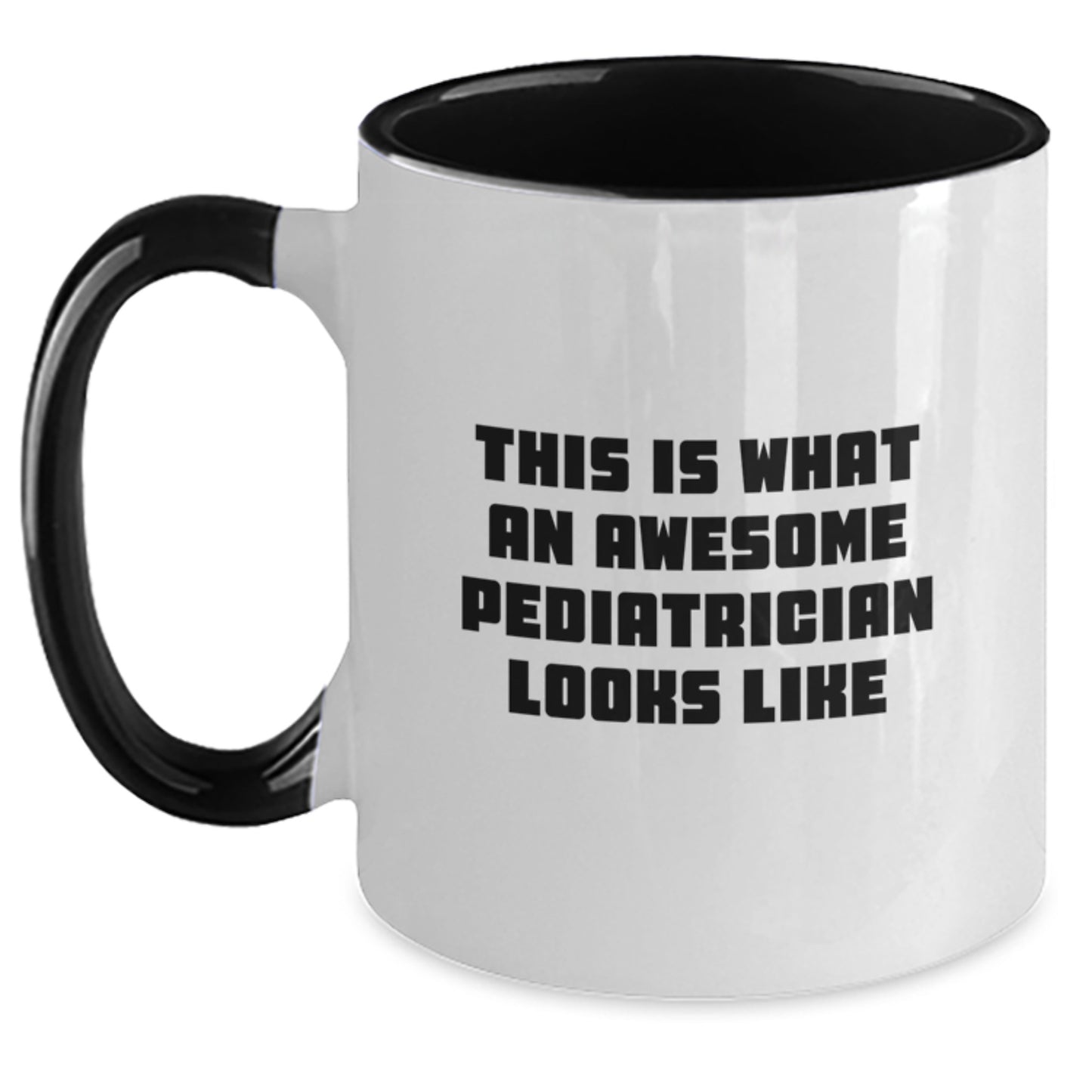 Funny Pediatrician Gifts for Graduation, Unique Two Tone Coffee Mugs with 'This Is What An Awesome Pediatrician Looks Like' Quote, Gifts from Friends and Family - Main