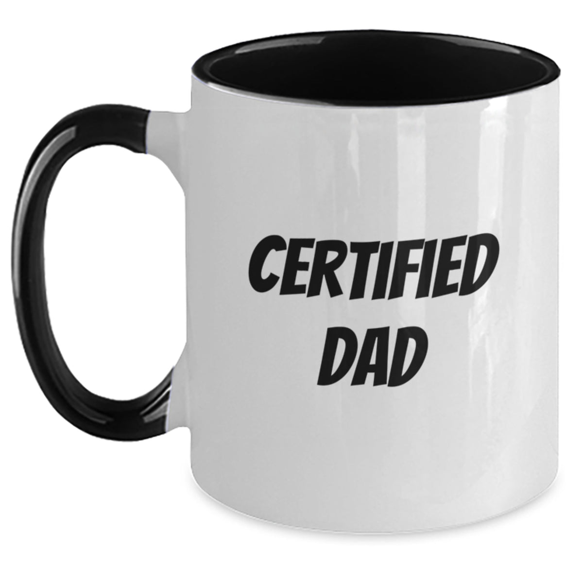 Funny Dad Gifts from Men, Gifts for Dad on Valentine's, Two Tone Coffee Mug with Certified Dad Quote - Main