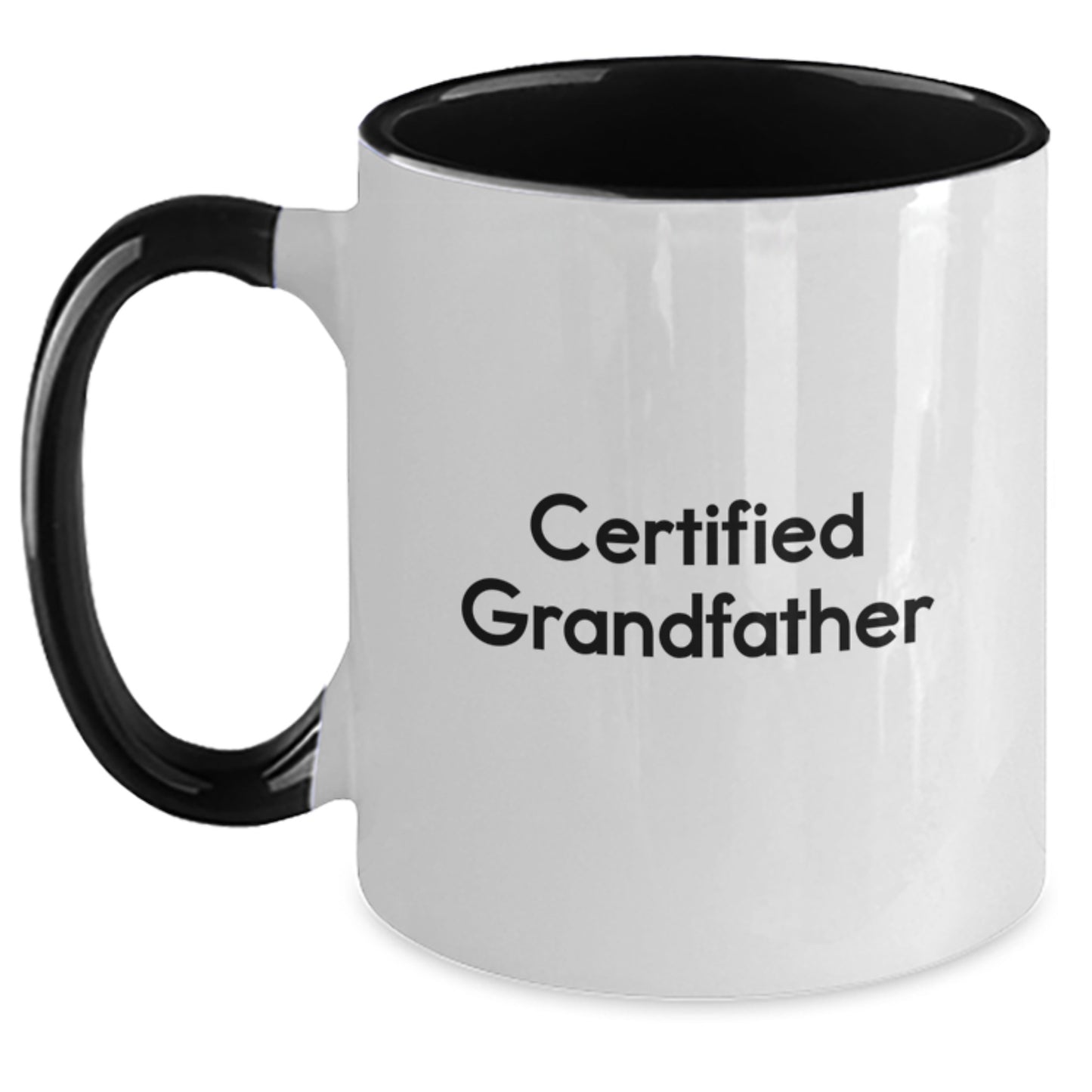Certified Funny Grandfather Gifts from Men to Grandfather on Valentine's Unique Two Tone Coffee Mug - Main