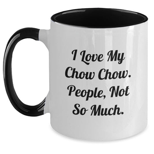 Chow Chow Dog Lovers Funny Gift Two Tone Coffee Mug for Valentine's Unique Presents from Friends and Family - Main