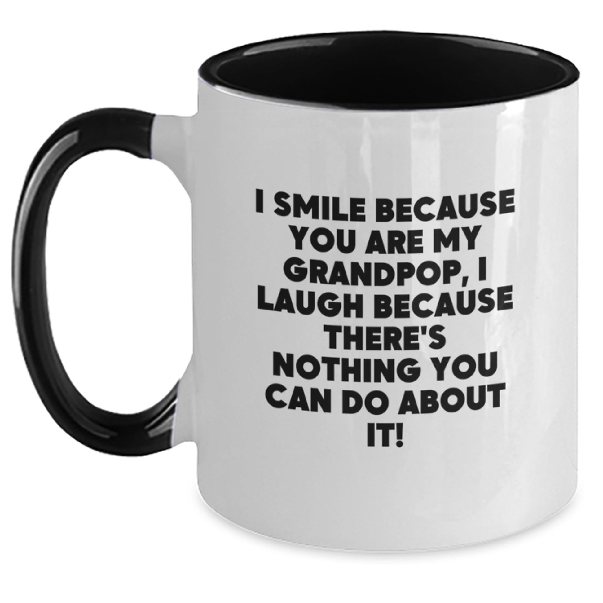 Grandpop Keepsake Two Tone Coffee Mug Birthday Gift for Him Black & - Main