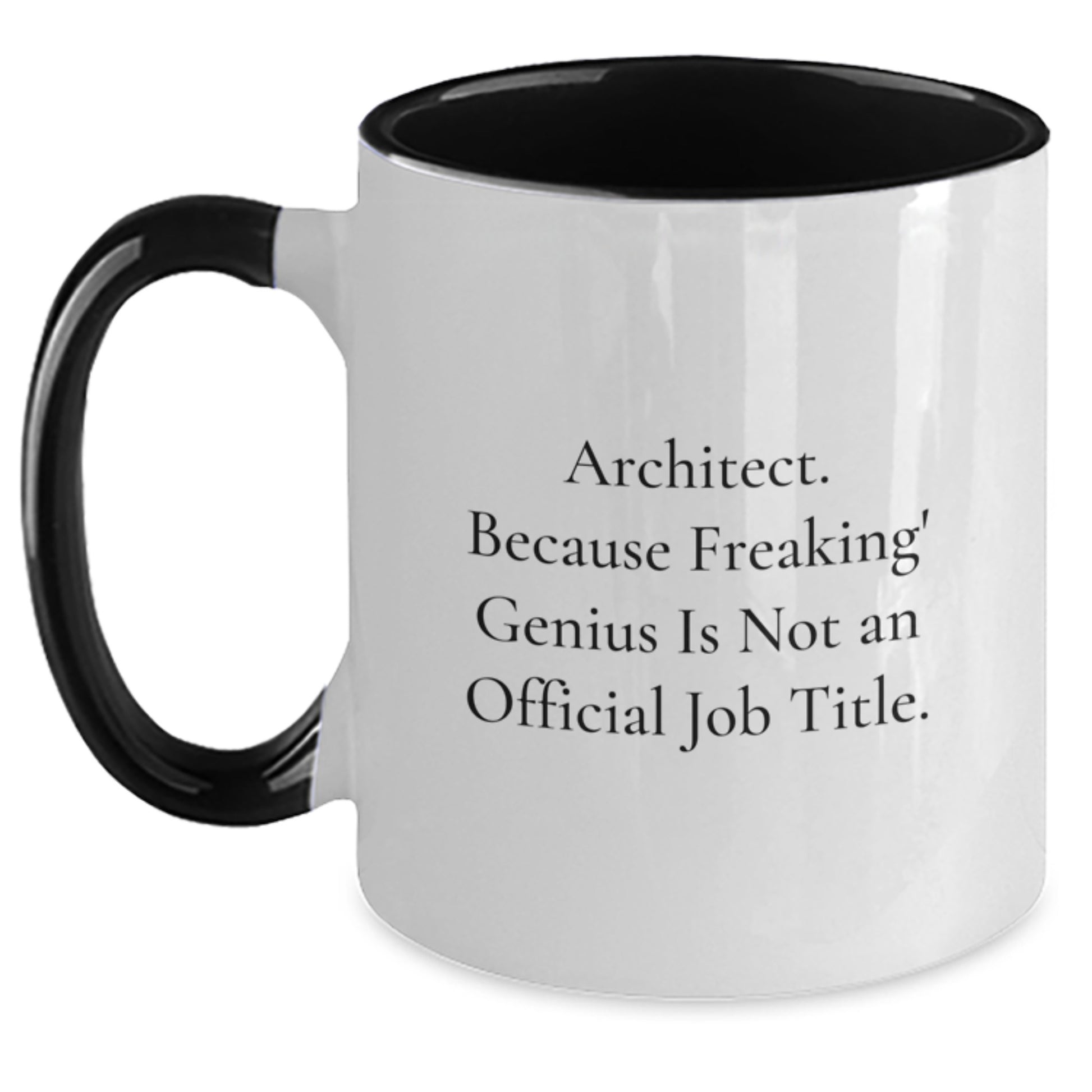 Architect Keepsake Mug for Him Birthday Gift Black & White Ceramic - Main