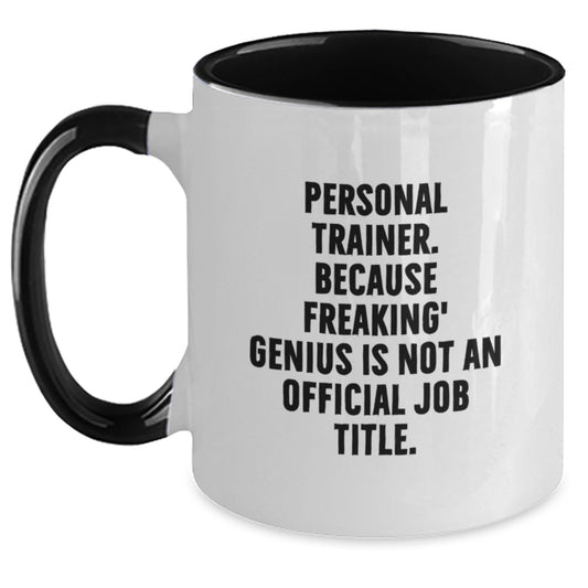 Personal Trainer Keepsake Two Tone Coffee Mug for Him Birthday Gift - Main