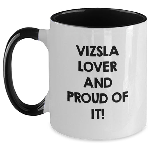 Vizsla Dog Lover Gifts from Men to Women, Funny Two Tone Coffee Mug for Valentine's Unique Gifts - Main