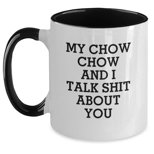 Chow Chow Dog Lover Funny Two Tone Coffee Mug Gifts from Friends and Family for Graduation Unique Unique Gifts - Main