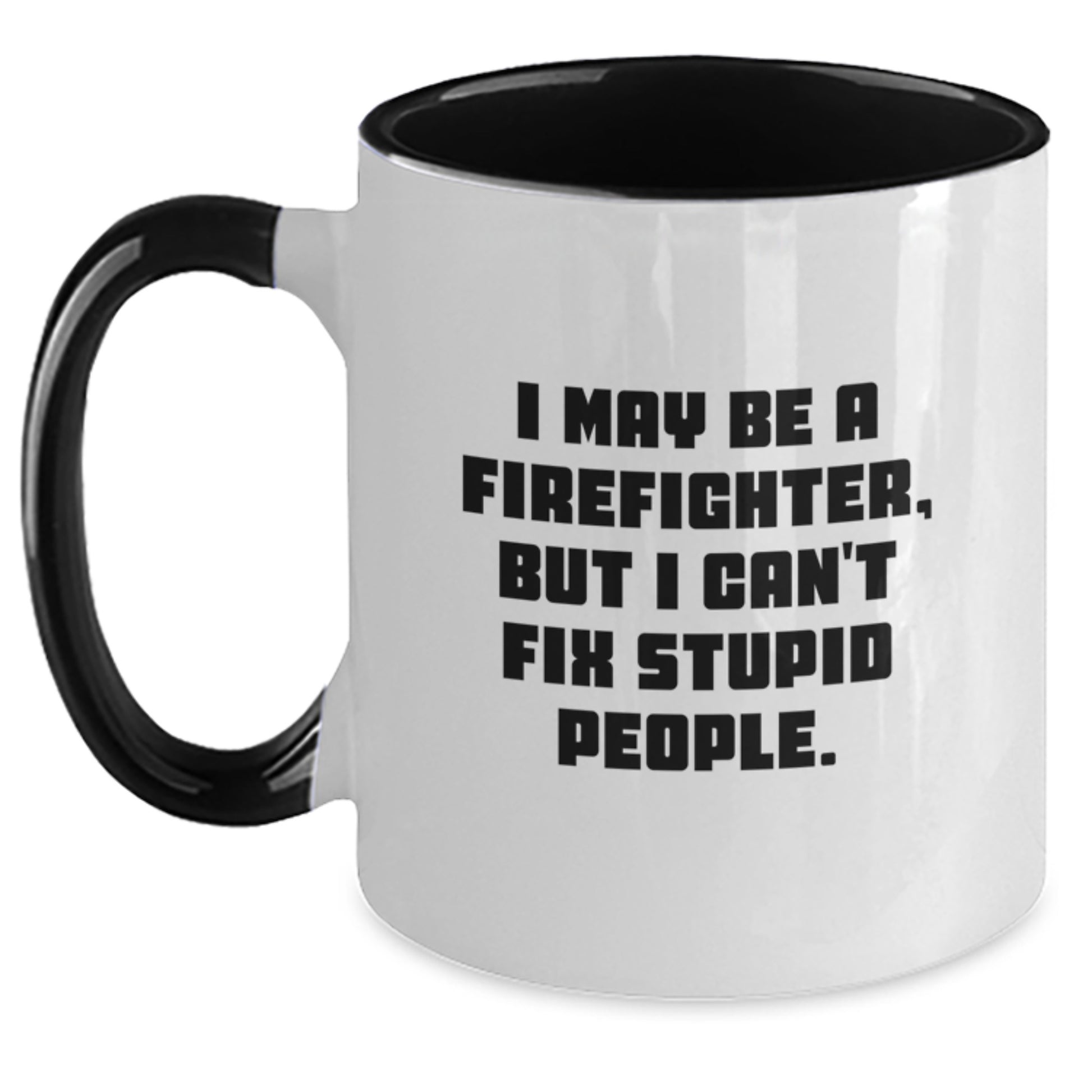 Firefighter Keepsake Two Tone Coffee Mug for Him Birthday Gift - Main