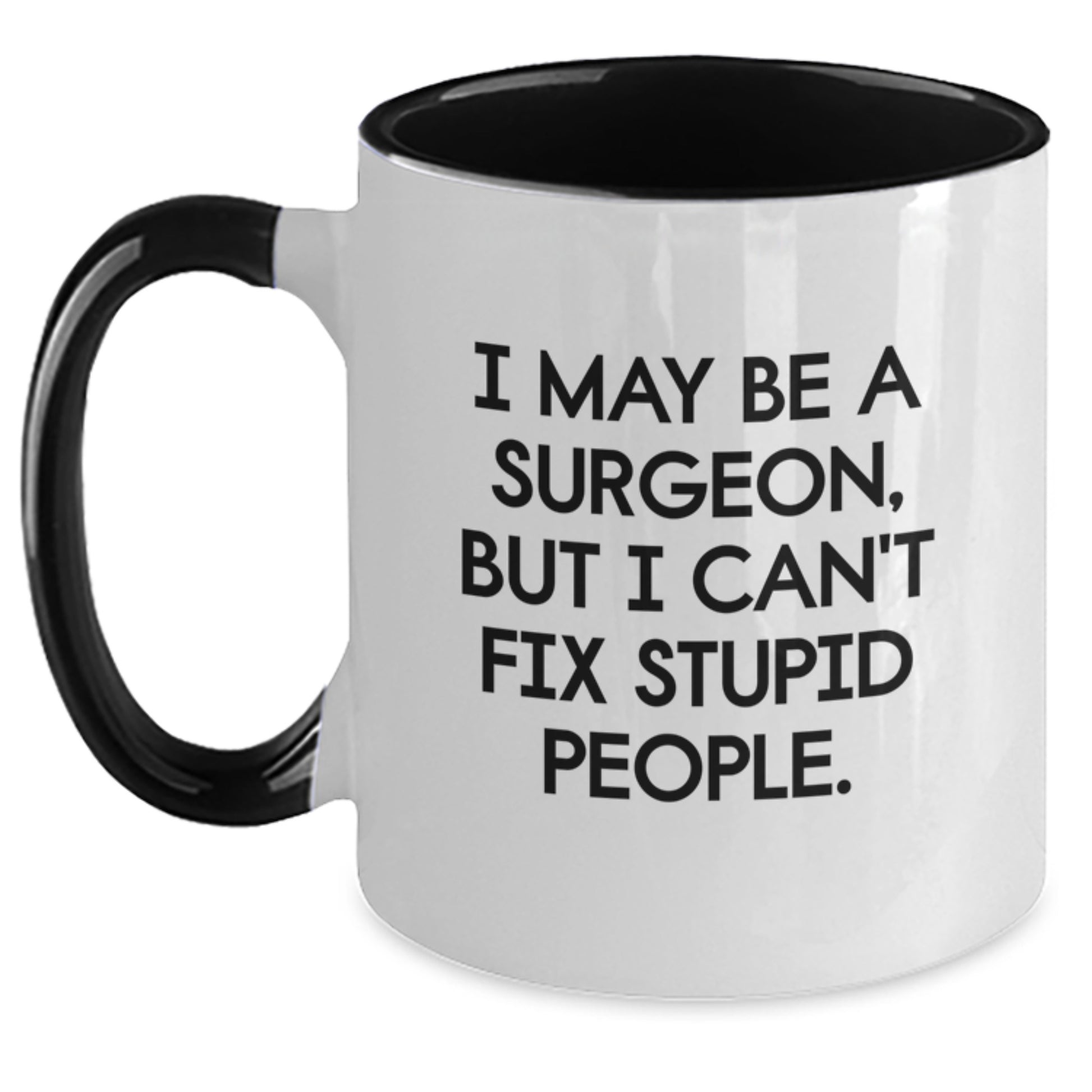 Birthday Gift for Her Surgeon Two Tone Coffee Mug Present with Quote - Main
