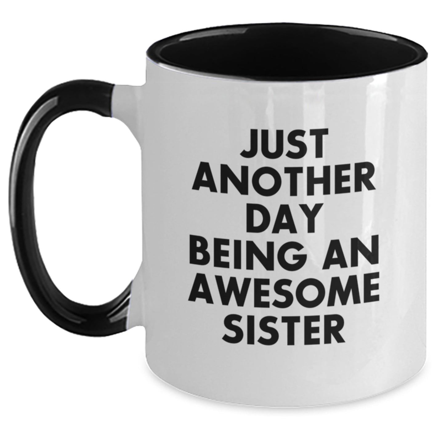 Sister Keepsake Ceramic Two Tone Coffee Mug for Her Birthday Gift - Main