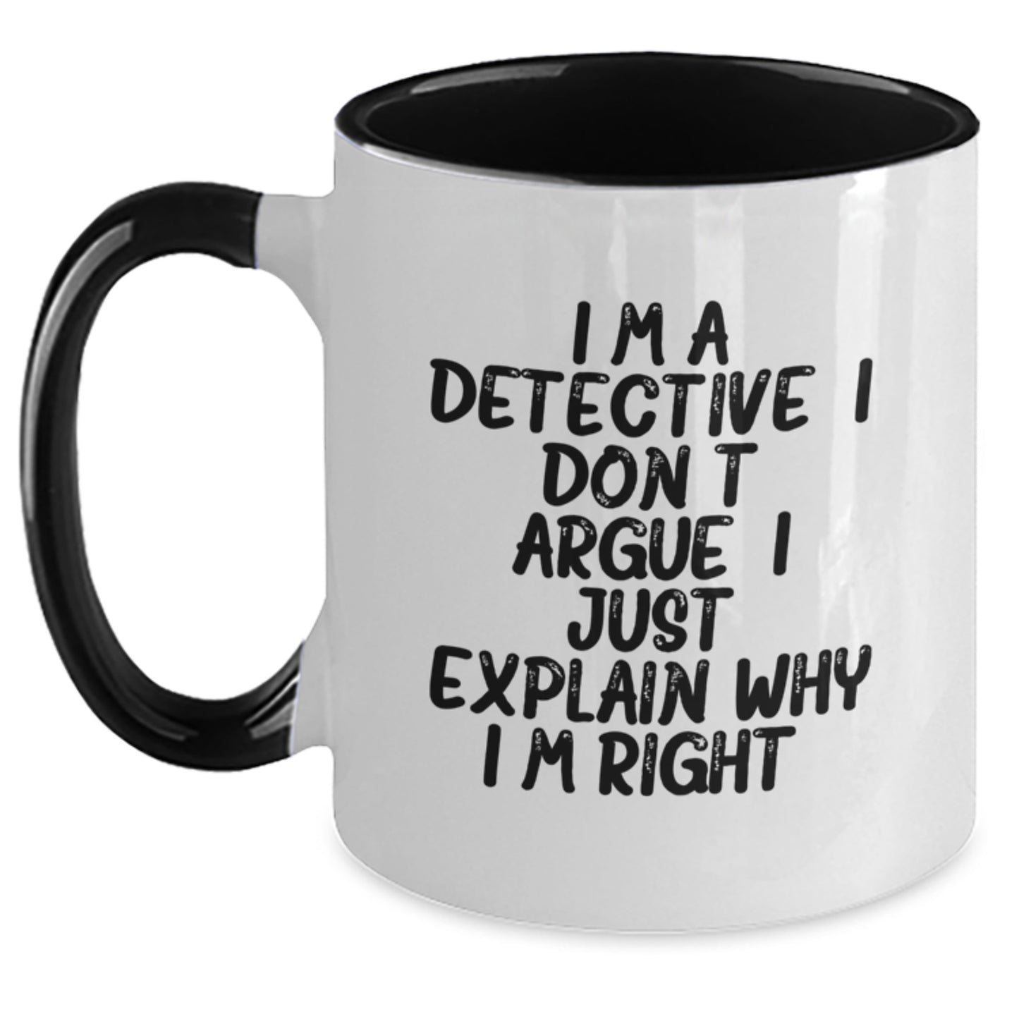 Detective Keepsake Two Tone Coffee Mug Birthday Gift for Him - Main