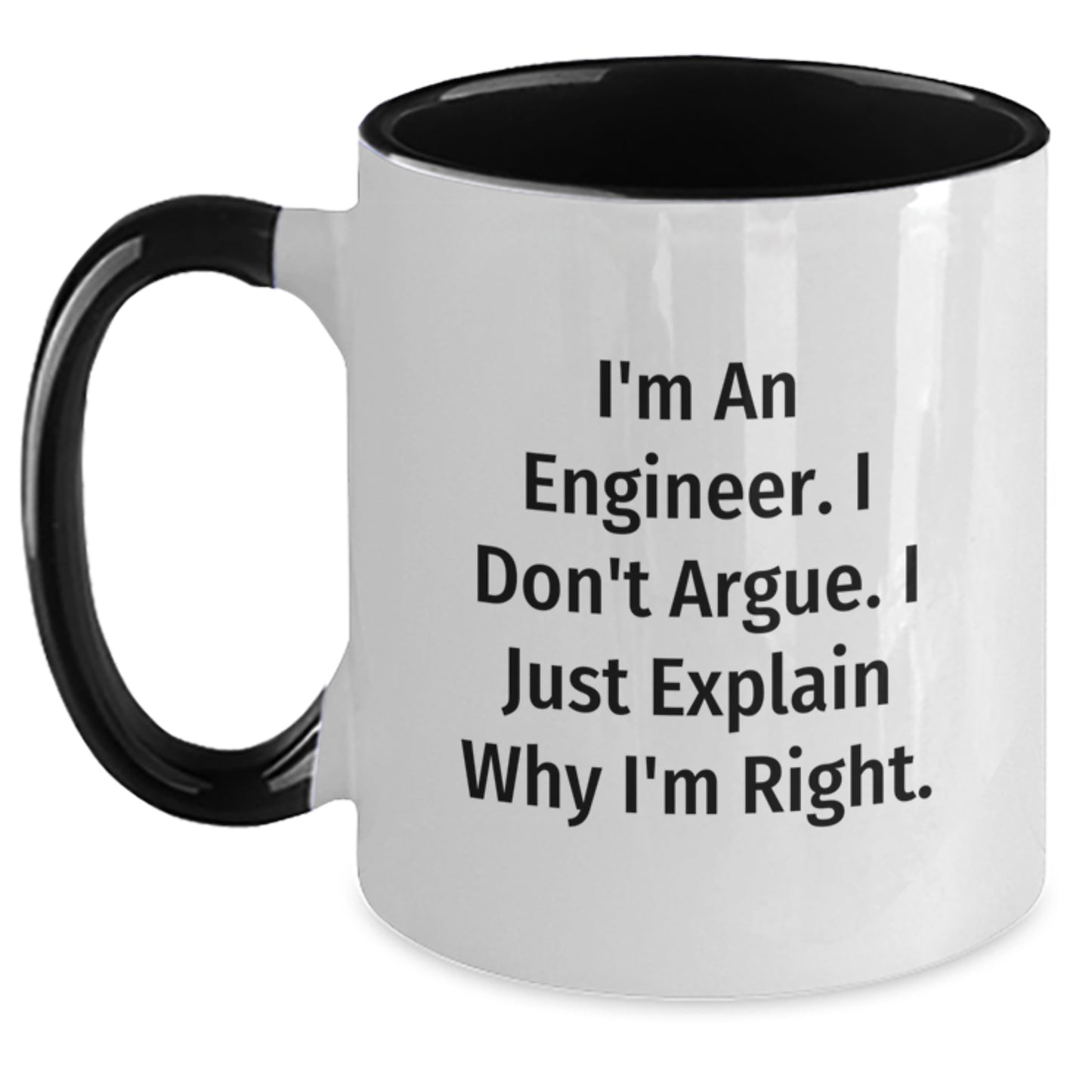 Engineer Two Tone Coffee Mug Premium Keepsake Birthday Gift for Him - Main