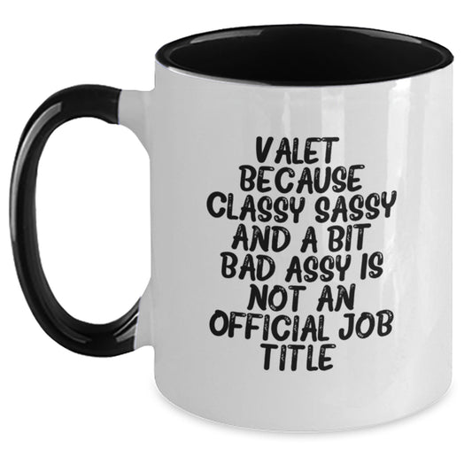 Sassy Classy Valet Mug – Ceramic Two Tone Novelty Birthday Gift - Main