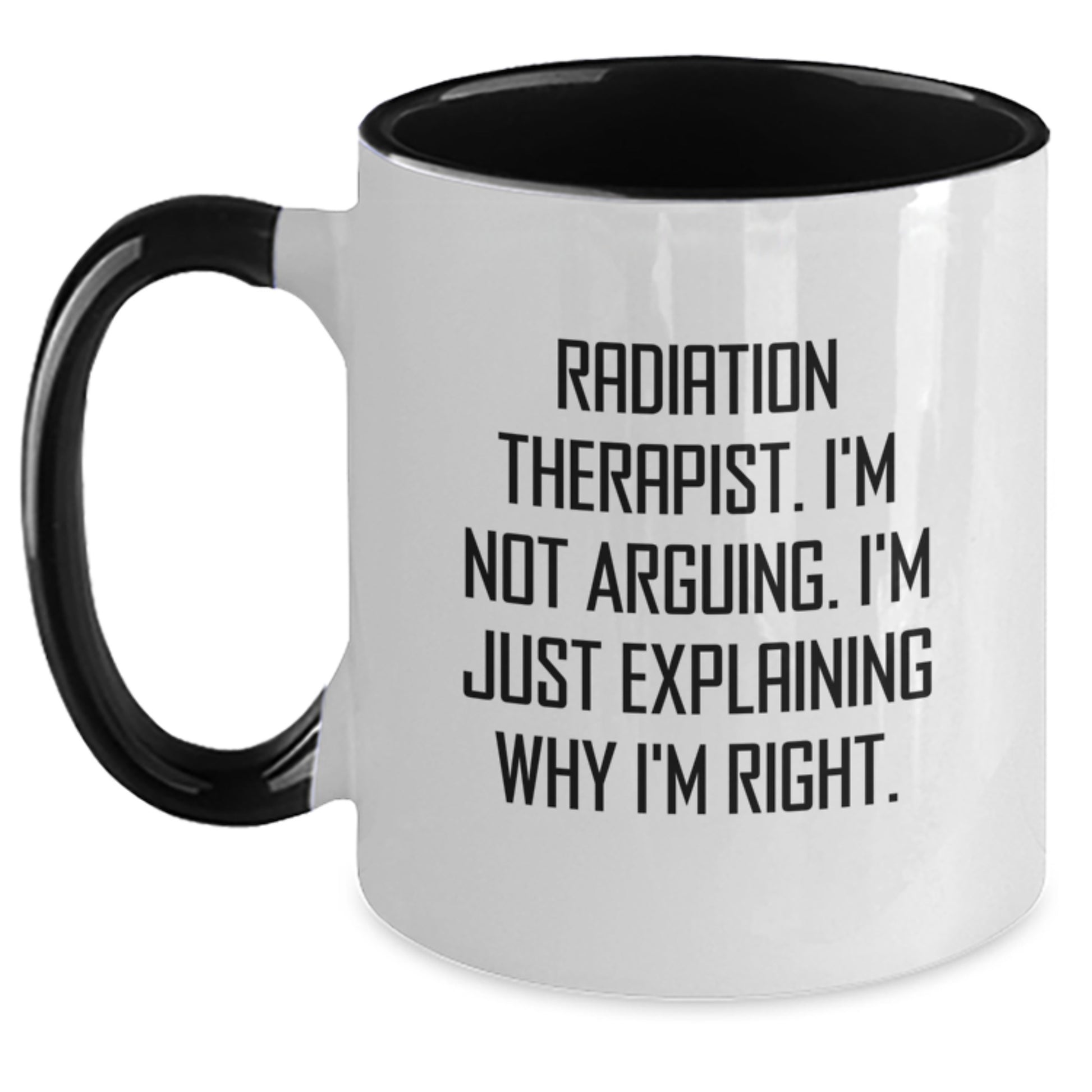 Radiation Therapist Keepsake Two Tone Coffee Mug for Him Birthday Gift - Main