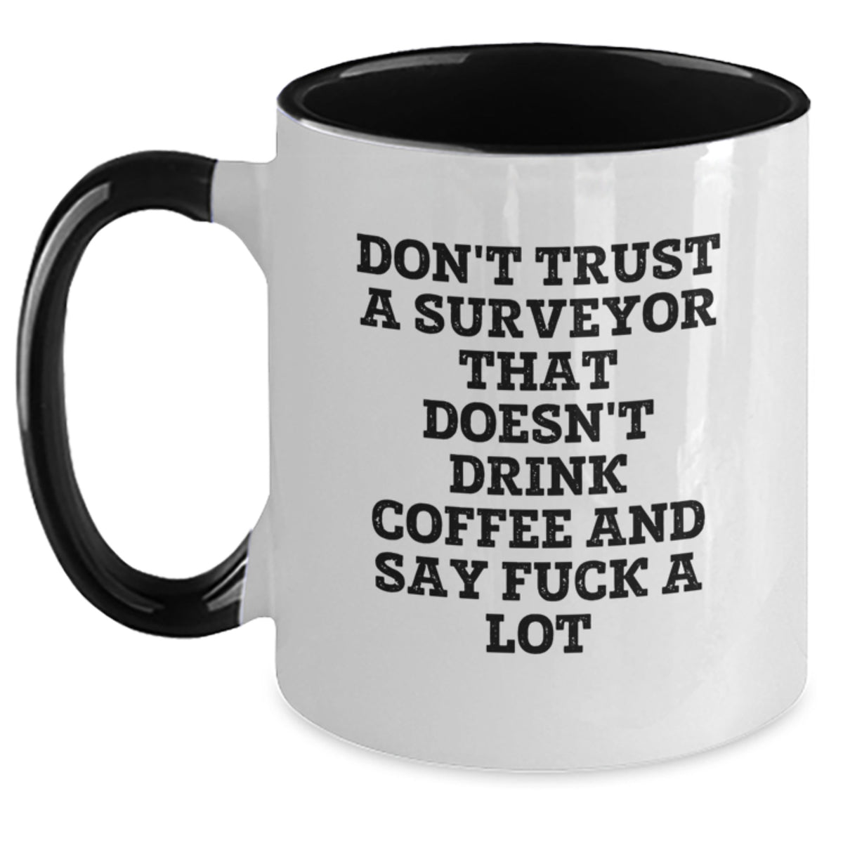 Birthday Gift Two Tone Coffee Mug for Her Surveyor Present - Main