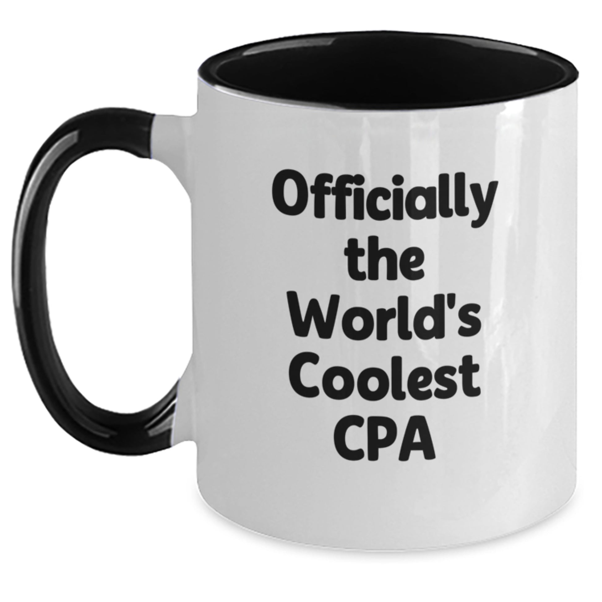 Funny CPA Gifts for Men and Women, Two Tone Coffee Mugs Officially The World's Coolest Cpa, Graduation Unique Gifts from Friends and Family - Main