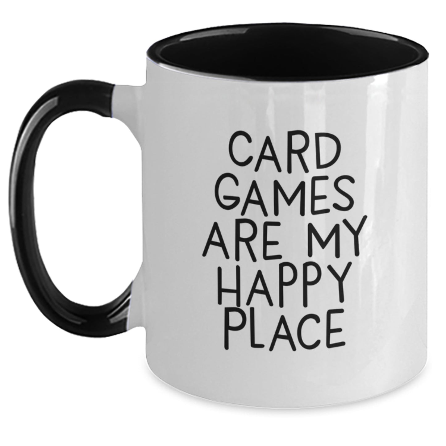 Card Games Keepsake Mug for Him Birthday Gift – Black & White Navy - Main