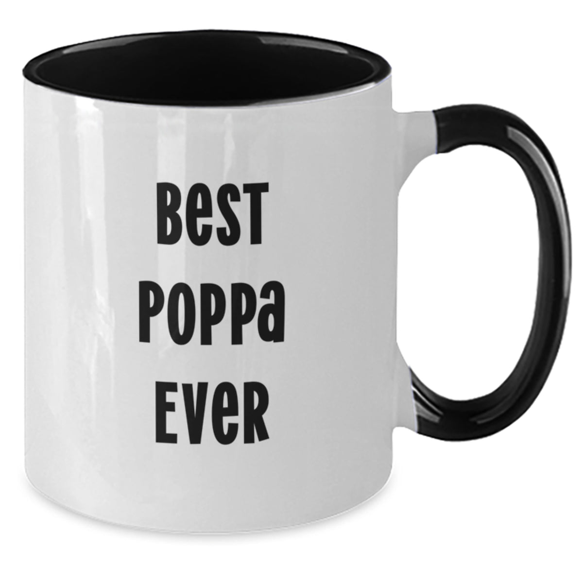 Funny Poppa Gifts for Him Two Tone Coffee Mugs - Best Poppa Ever - Valentine's Unique Gifts from Men to Poppa - Additional