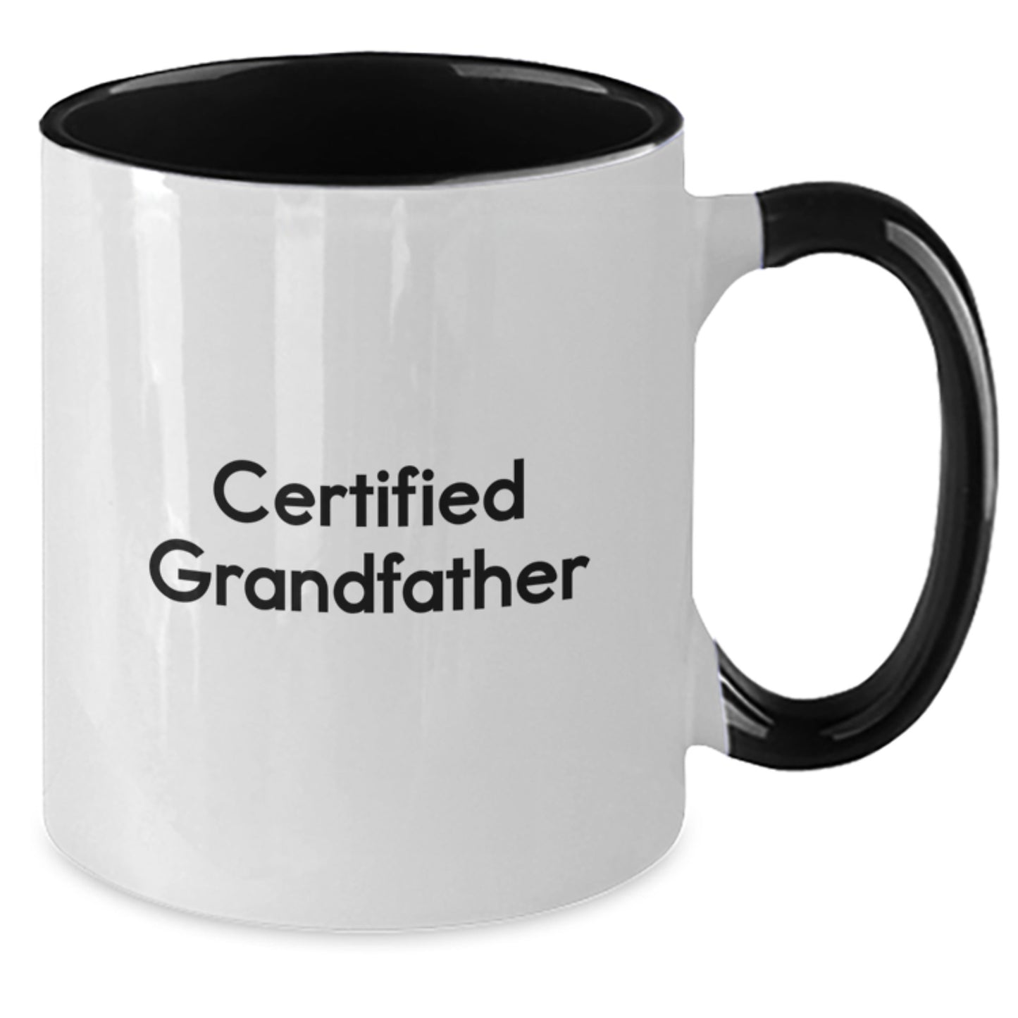 Certified Funny Grandfather Gifts from Men to Grandfather on Valentine's Unique Two Tone Coffee Mug - Additional