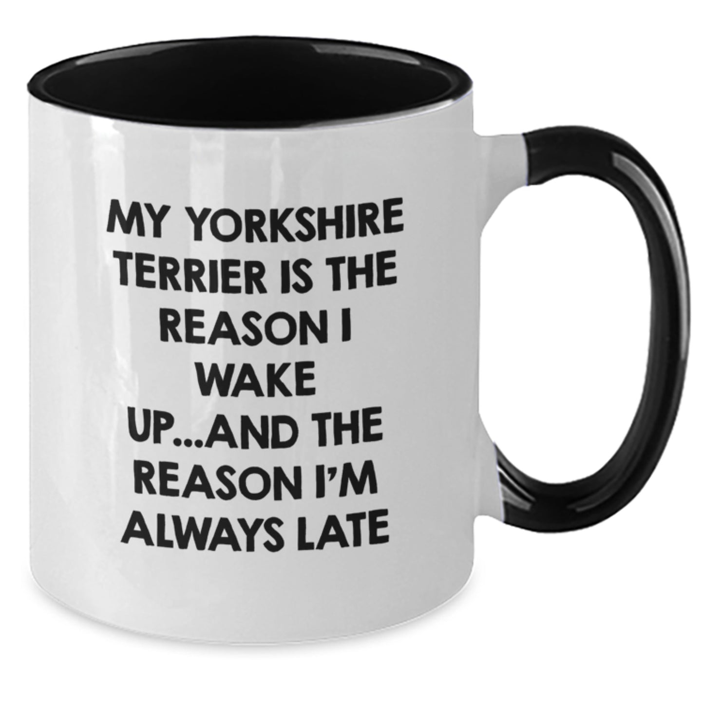 Funny Yorkshire Terrier Dog Birthday Two Tone Coffee Mugs Gifts from Friends for Family - Additional