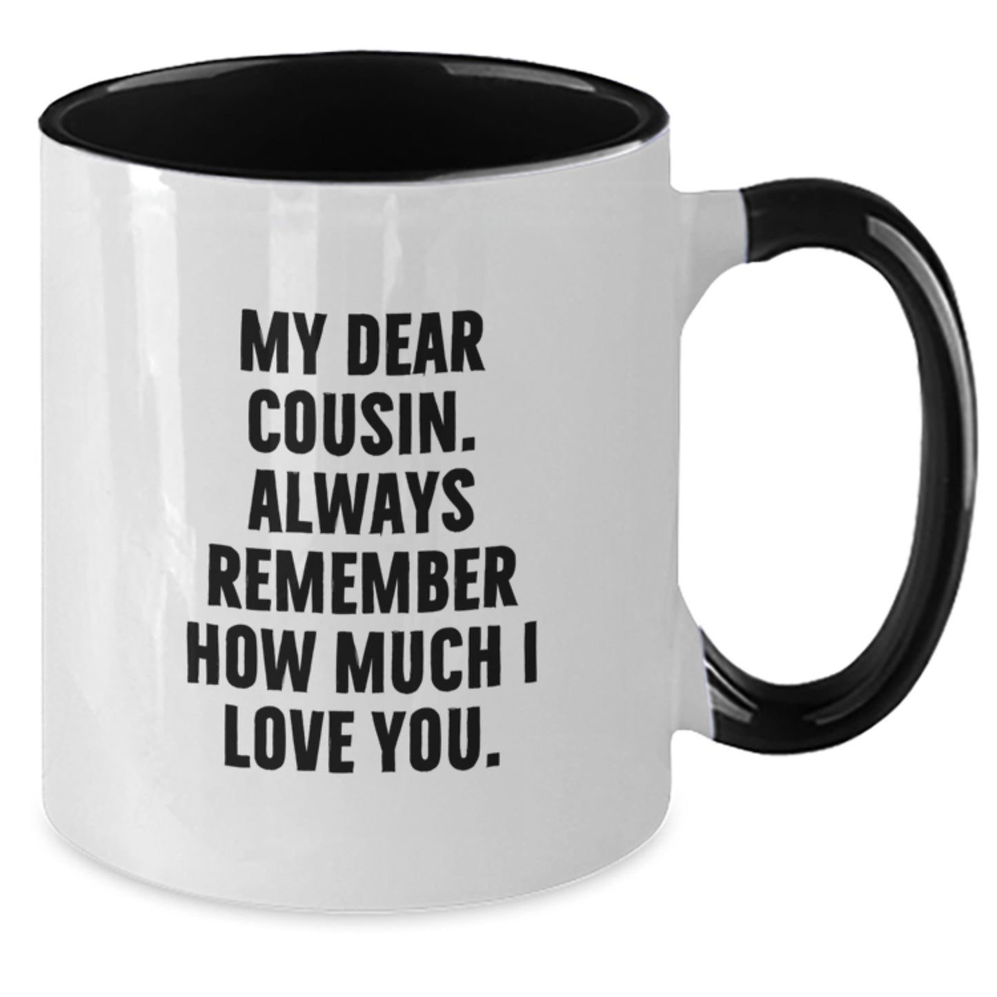 Cousin Favorite Two Tone Coffee Mug for Kids Birthday Gift Black & White - Additional