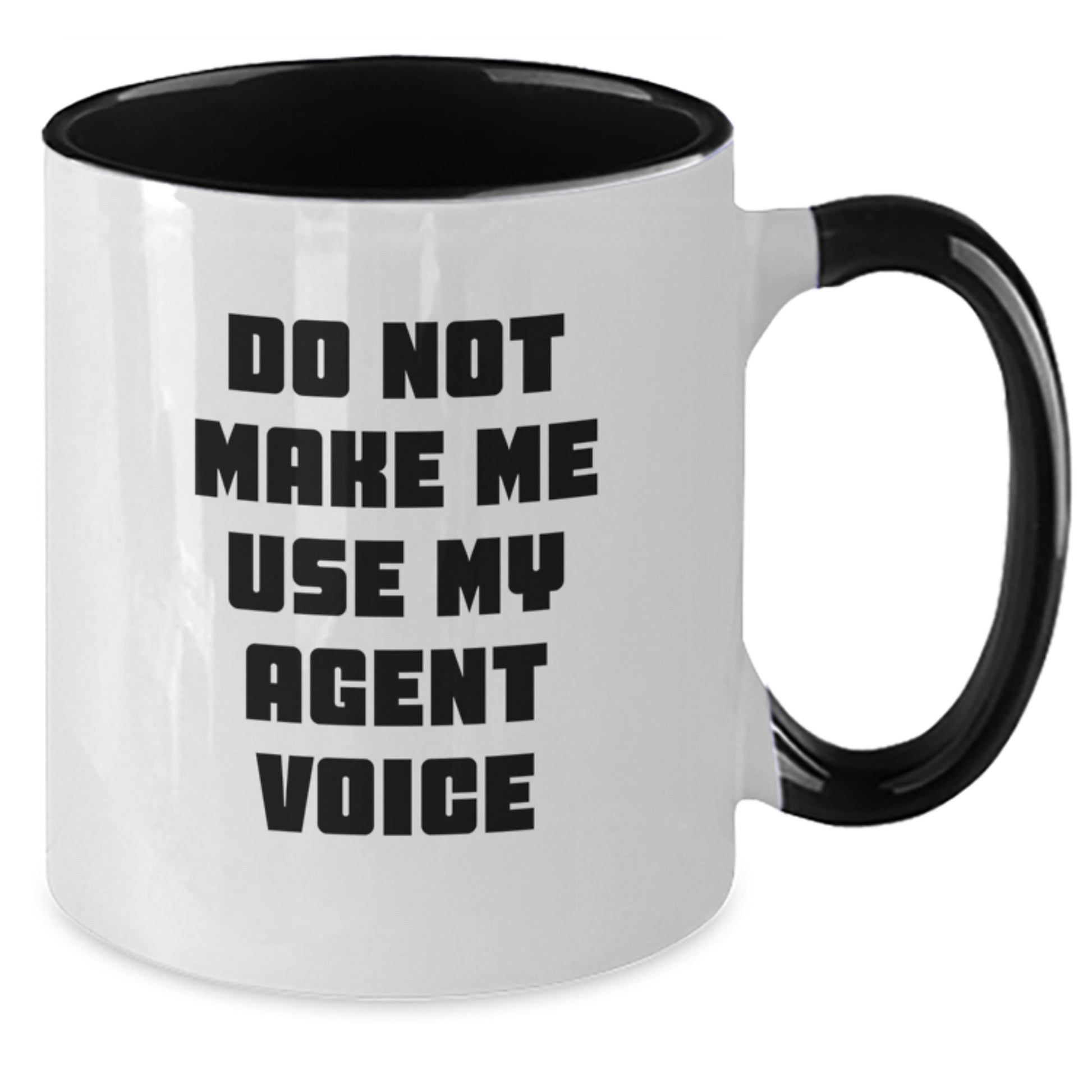 Funny Agent Gifts for Agent from Friends, Two Tone Coffee Mugs with 'Do Not Make Me Use My Agent Voice' Quote, Perfect Graduation Unique Gifts for Agent - Additional