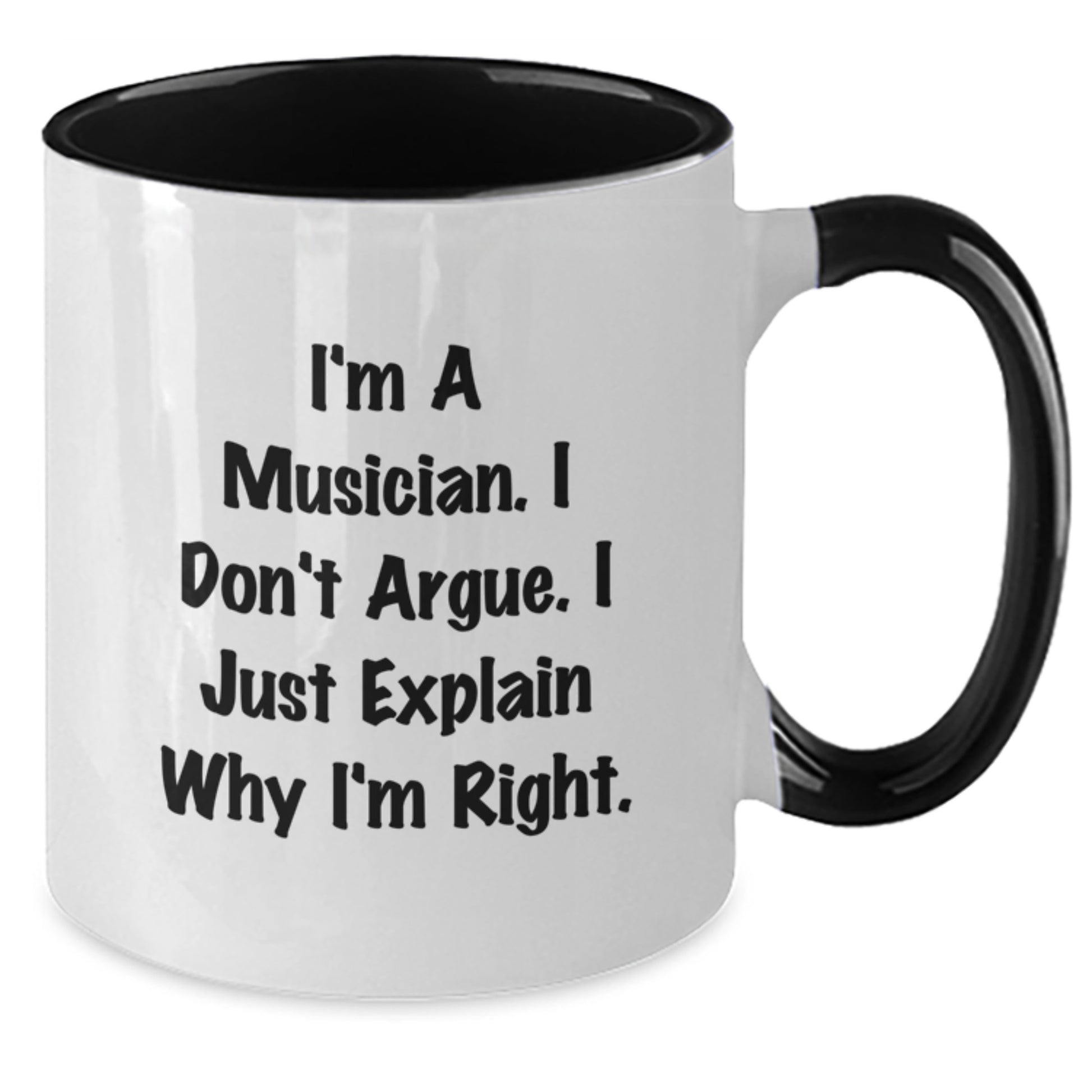 Funny Musician Gifts from Friends, Inspirational Two Tone Coffee Mug for Musician Men, Unique Graduation Unique Gifts for Musician Women - Additional