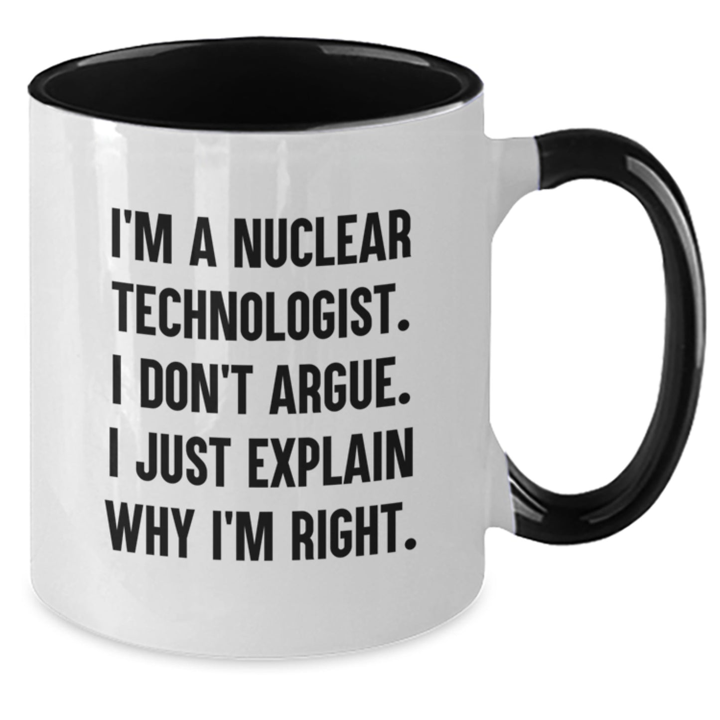 Birthday Gift Nuclear Technologist Keepsake Two Tone Mug for Her - Additional